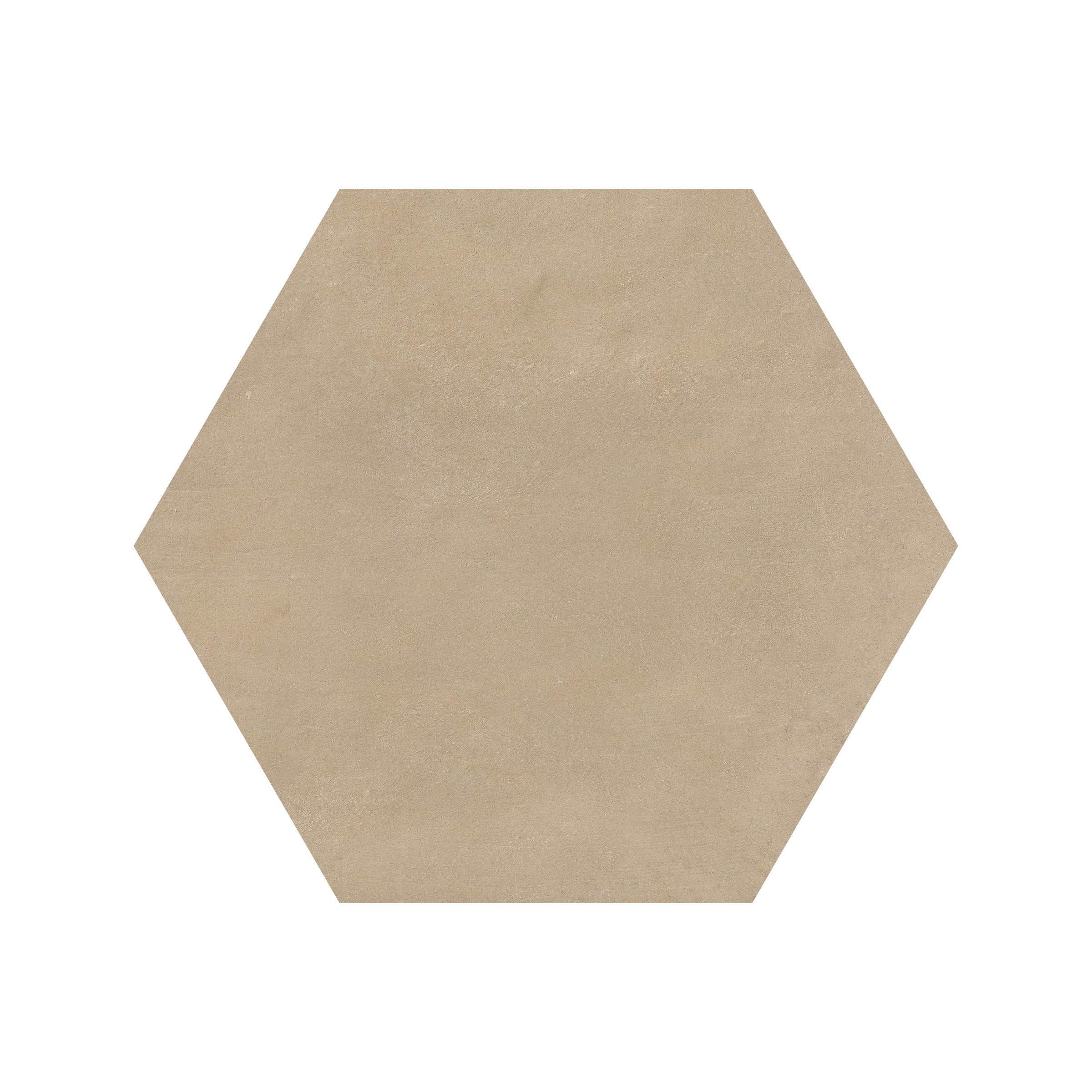 Earthen 10x10 Matte Hexagon Porcelain Tile in Almond