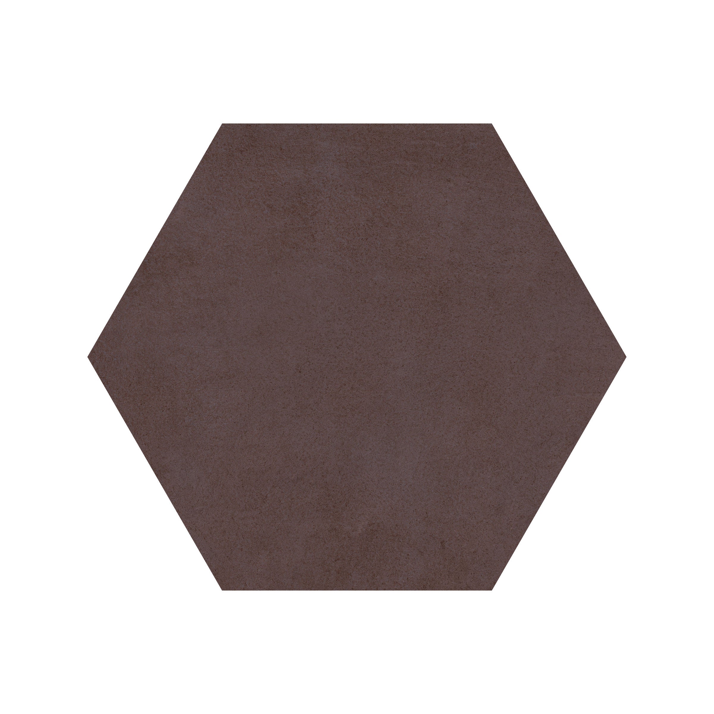 Earthen 10x10 Matte Hexagon Porcelain Tile in Marron
