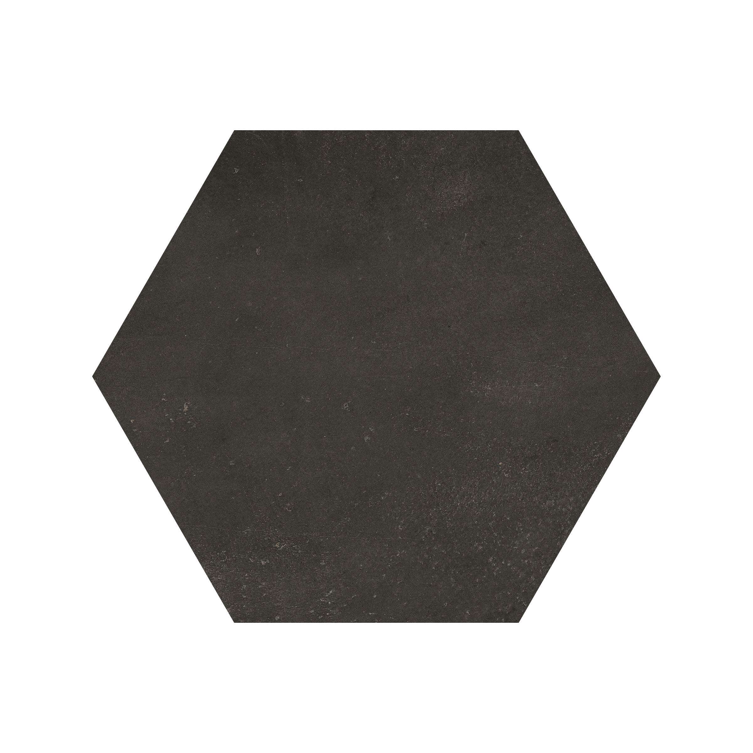 Earthen 10x10 Matte Hexagon Porcelain Tile in Moka