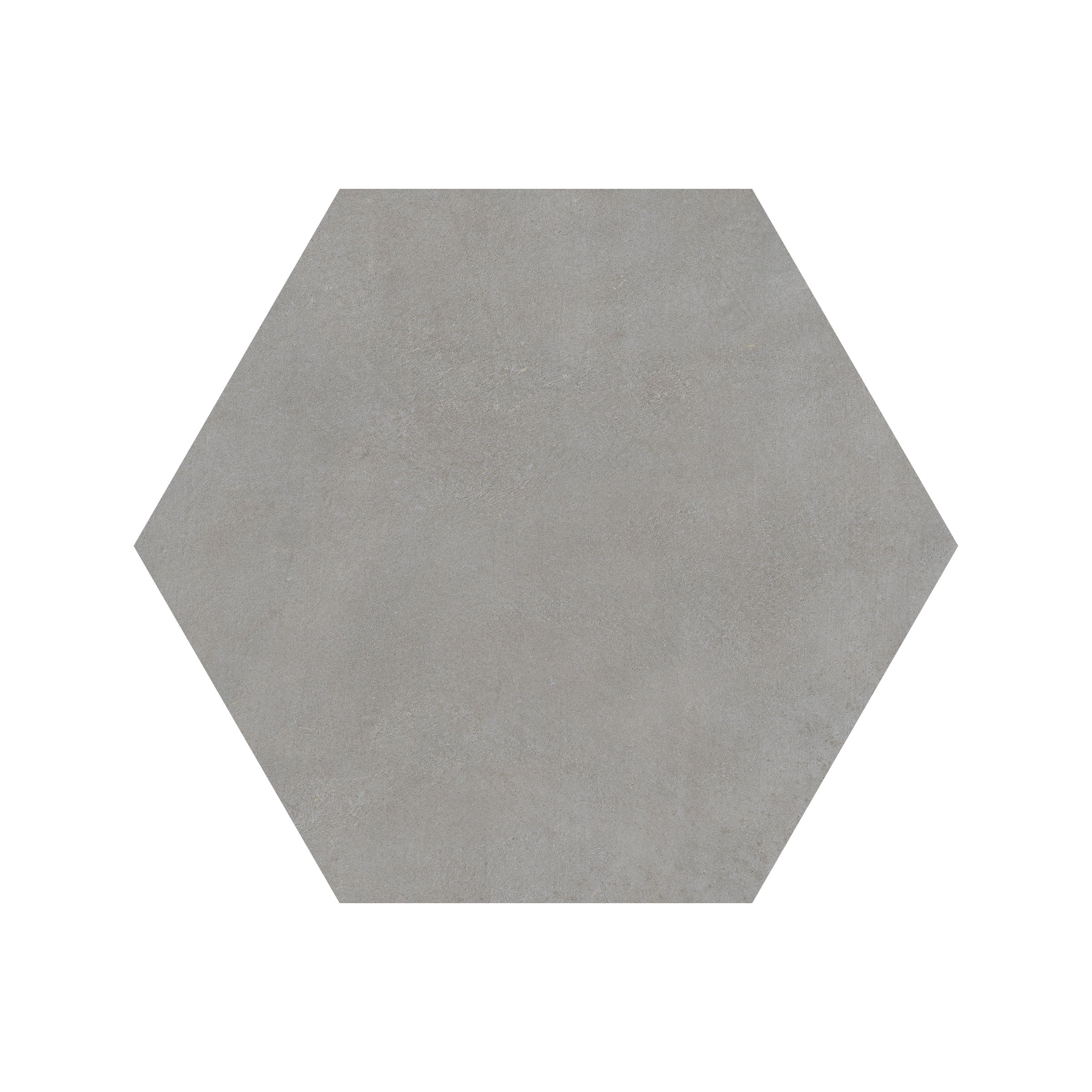 Earthen 10x10 Matte Hexagon Porcelain Tile in Smoke
