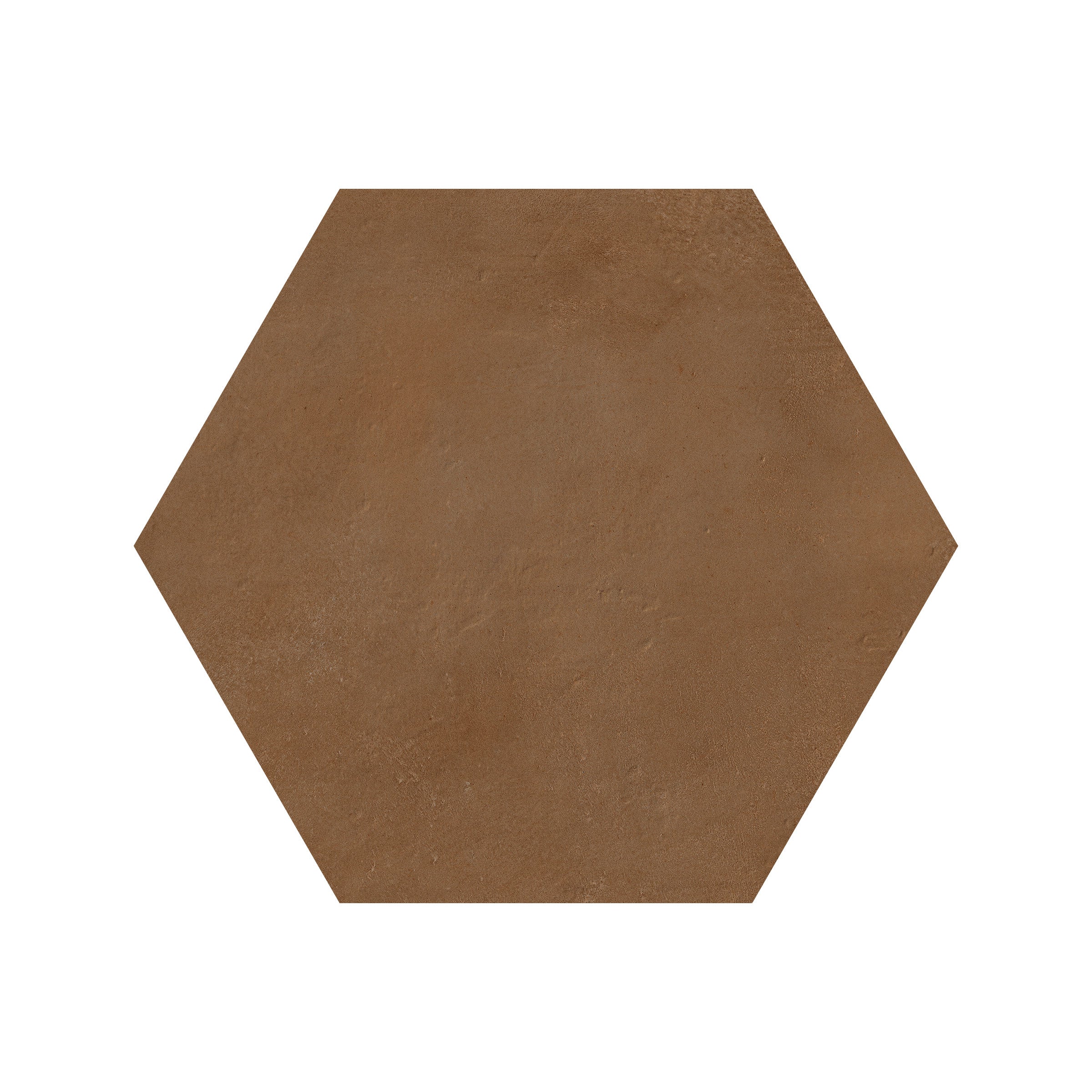 Earthen 10x10 Matte Hexagon Porcelain Tile in Terracotta