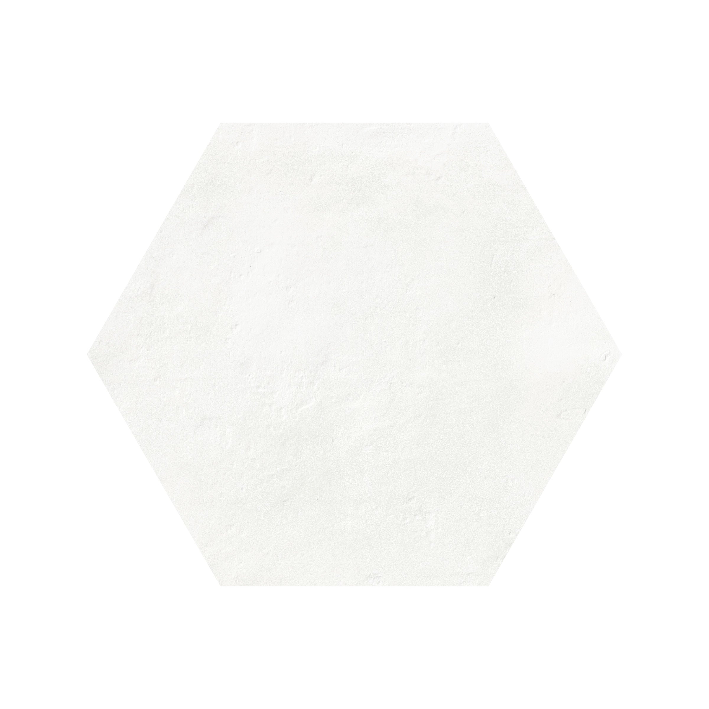 Earthen 10x10 Matte Hexagon Porcelain Tile in Whisper