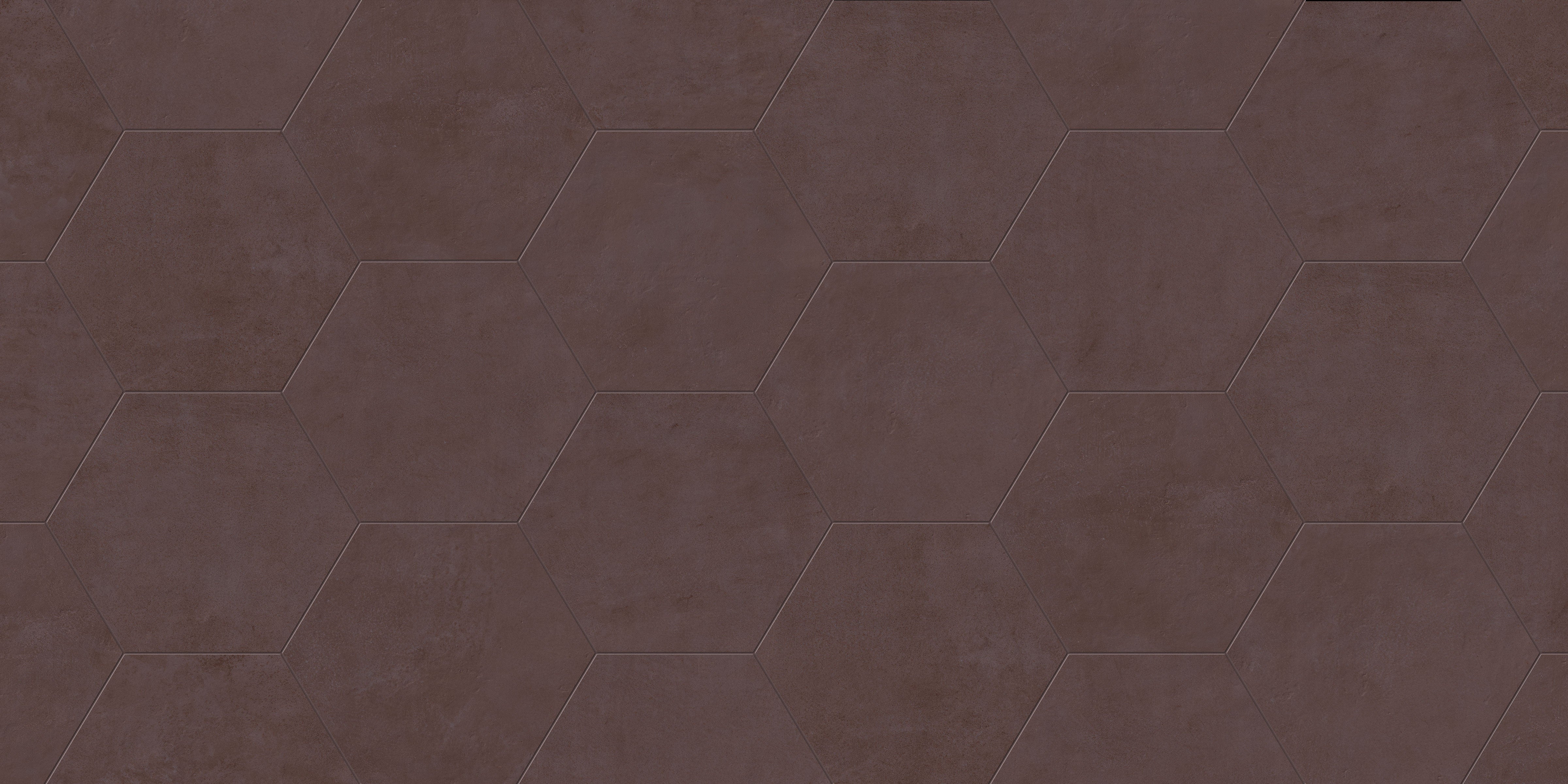 Earthen 10x10 Matte Hexagon Porcelain Tile in Marron