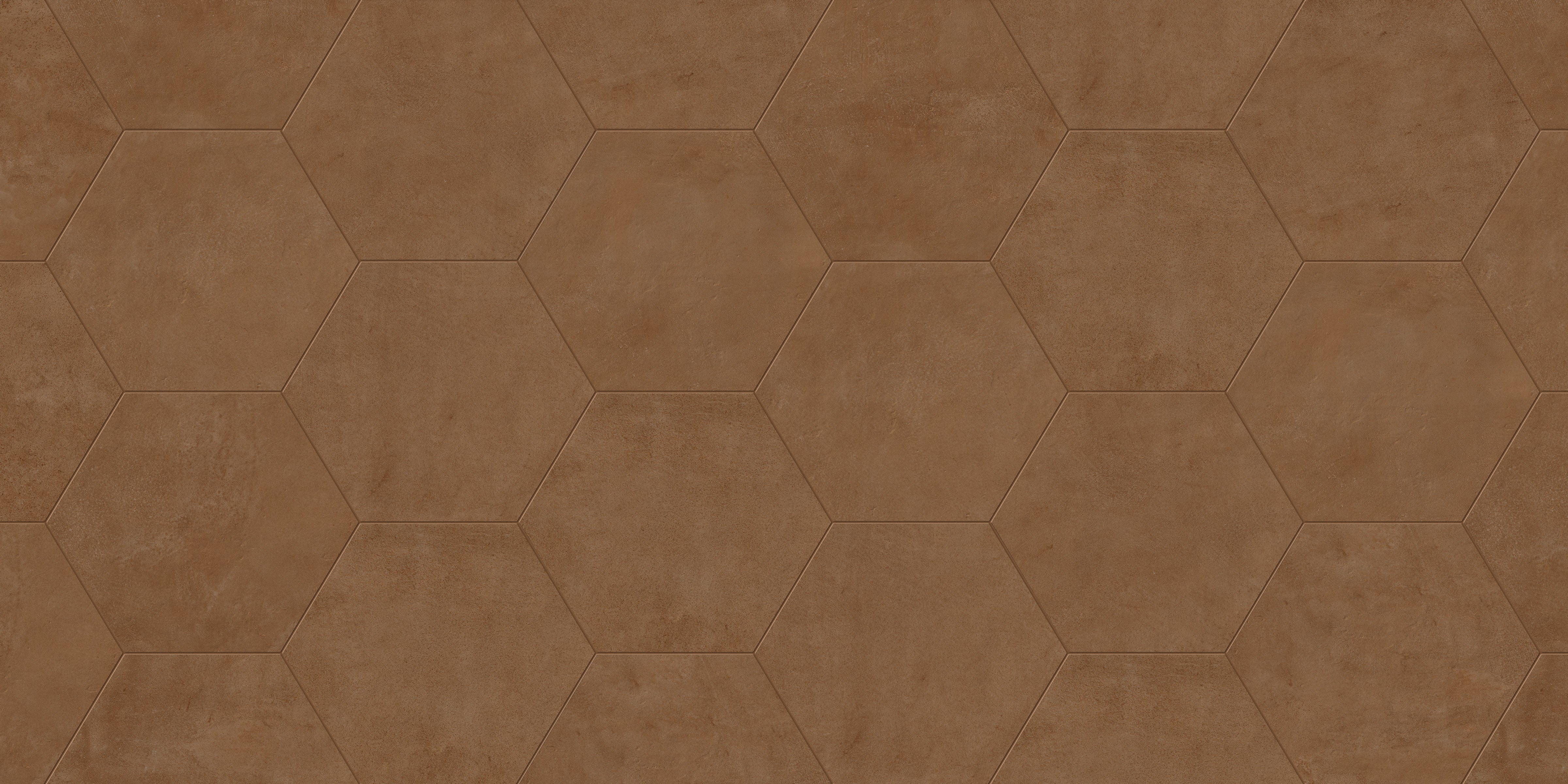 Earthen 10x10 Matte Hexagon Porcelain Tile in Terracotta