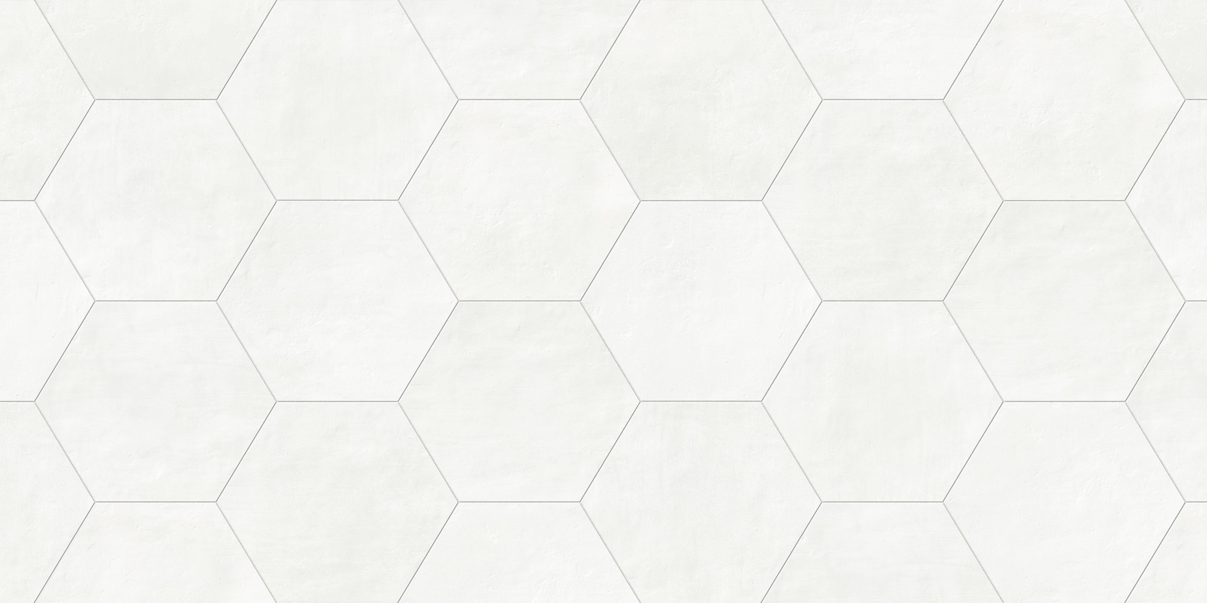 Earthen 10x10 Matte Hexagon Porcelain Tile in Whisper