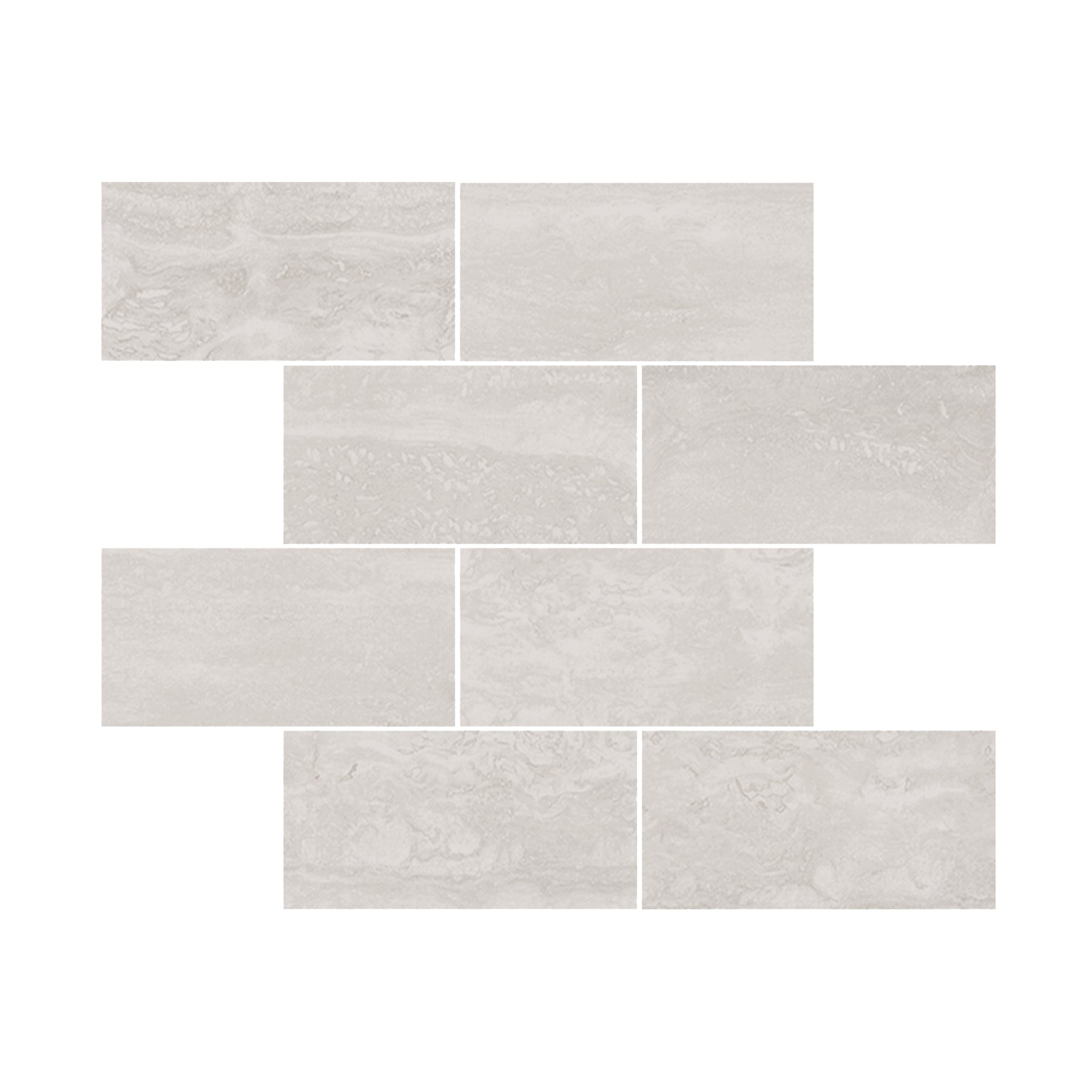 Endless 14.5x11.6 Brick Mesh Mosaic in Ivory