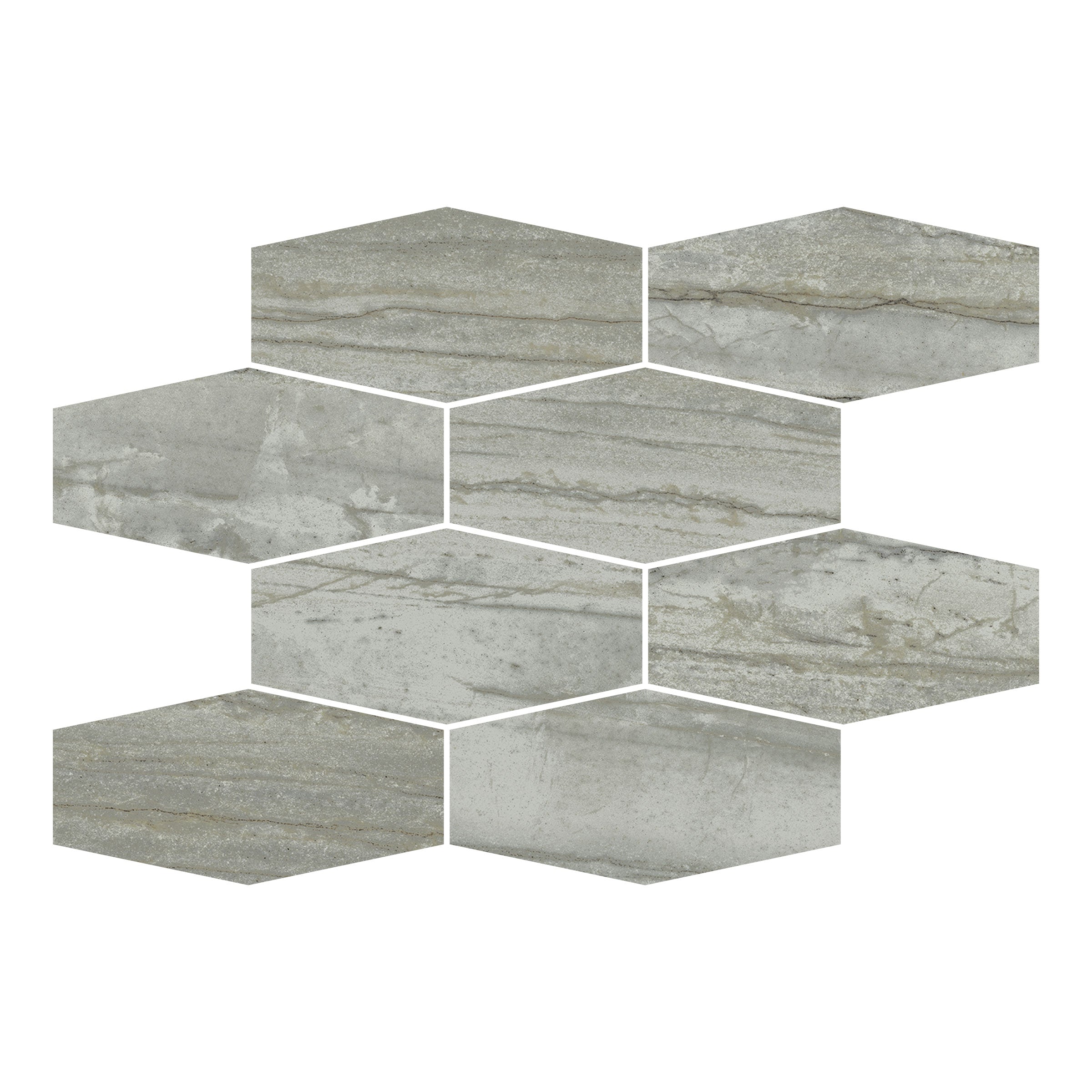 Evolution 15x10 Hexagon Mesh Mosaic in Avio