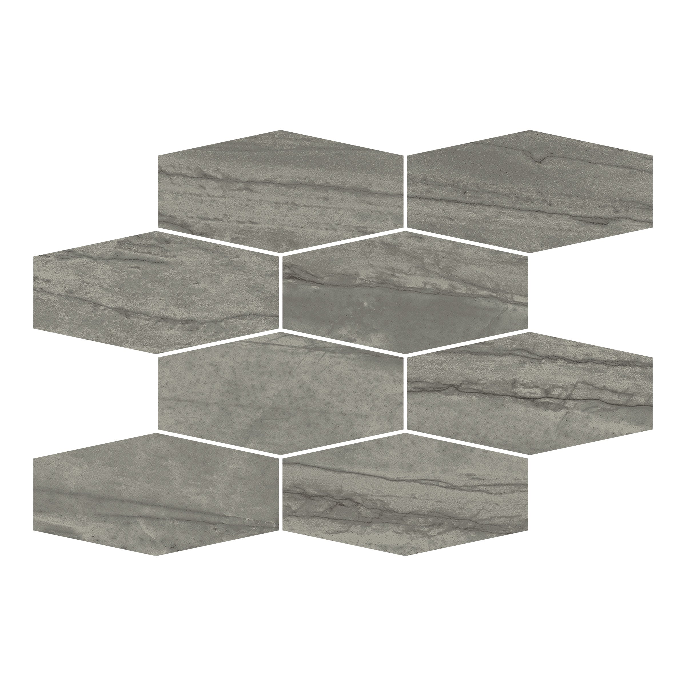 Evolution 15x10 Hexagon Mesh Mosaic in Dark Grey
