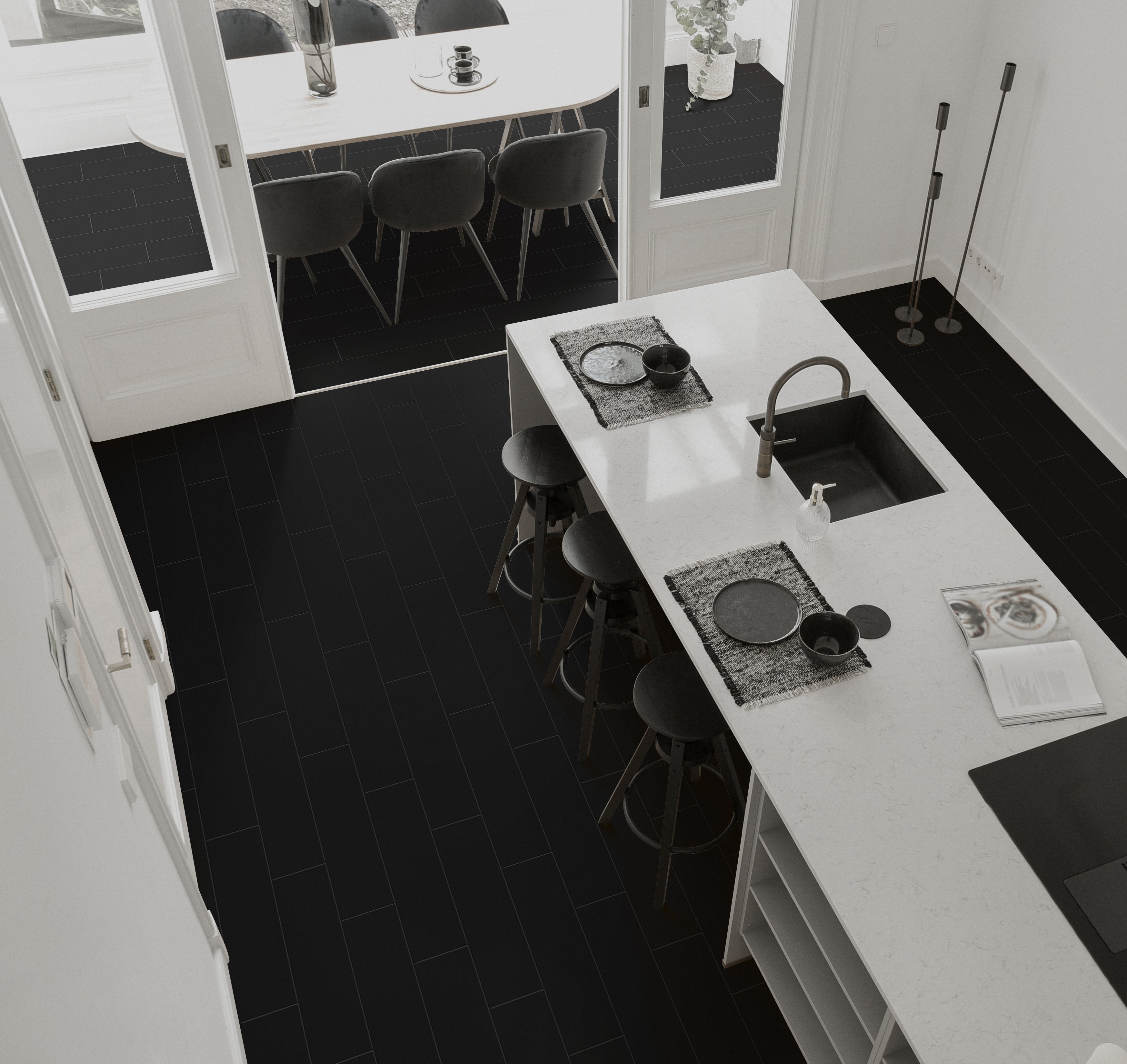 Flat Black 6x24 Matte