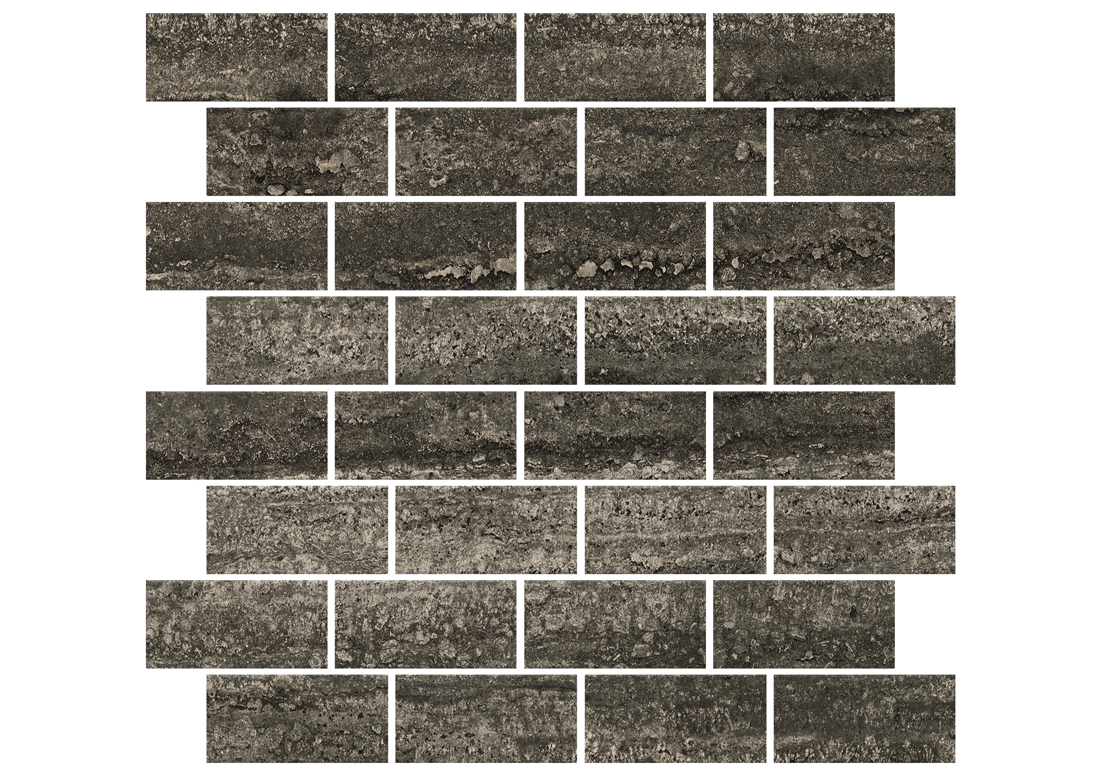 Heritage Graphite 1.5x3 Brick Mosaic Matte