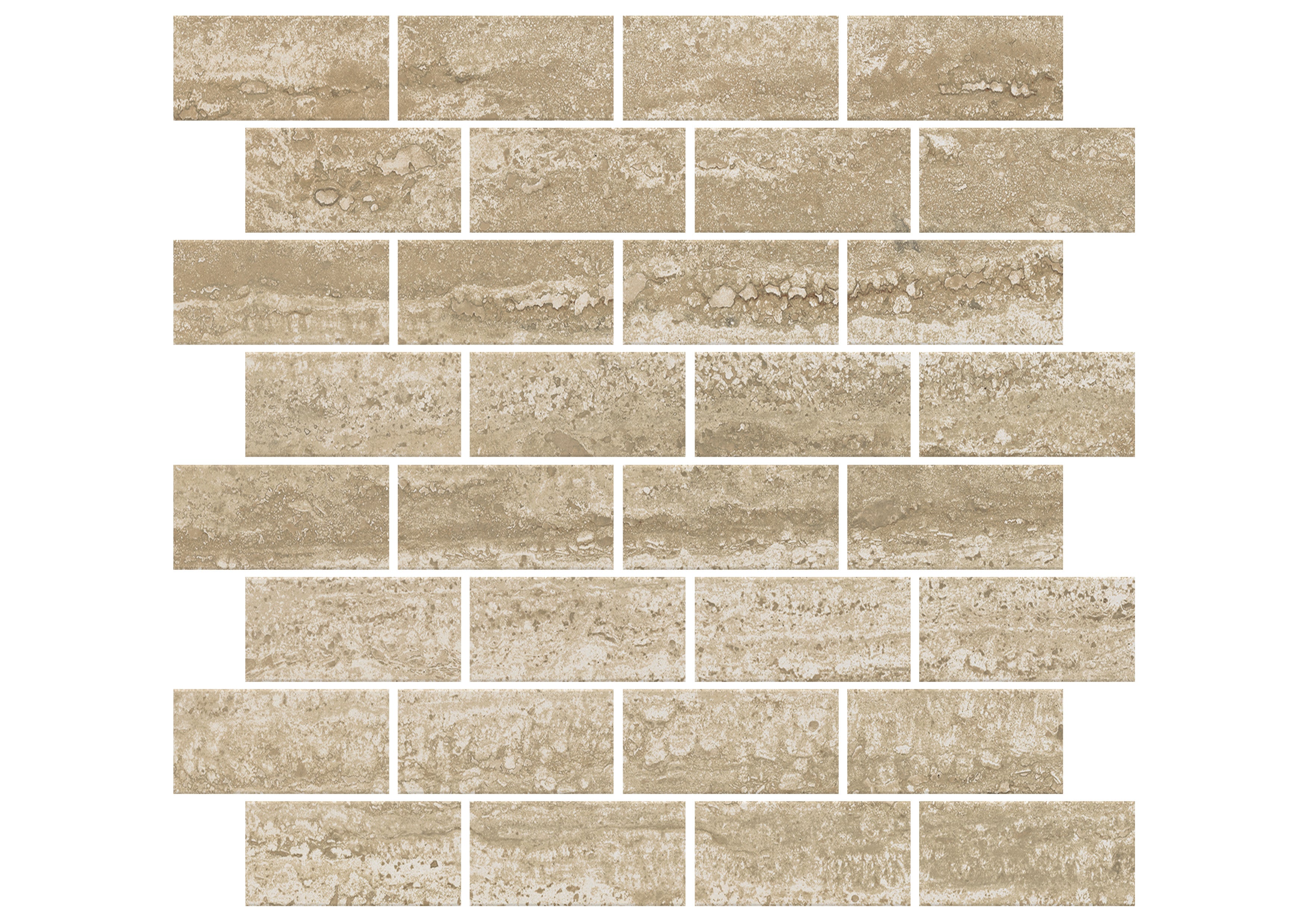 Heritage Sand 1.5x3 Brick Mosaic Matte
