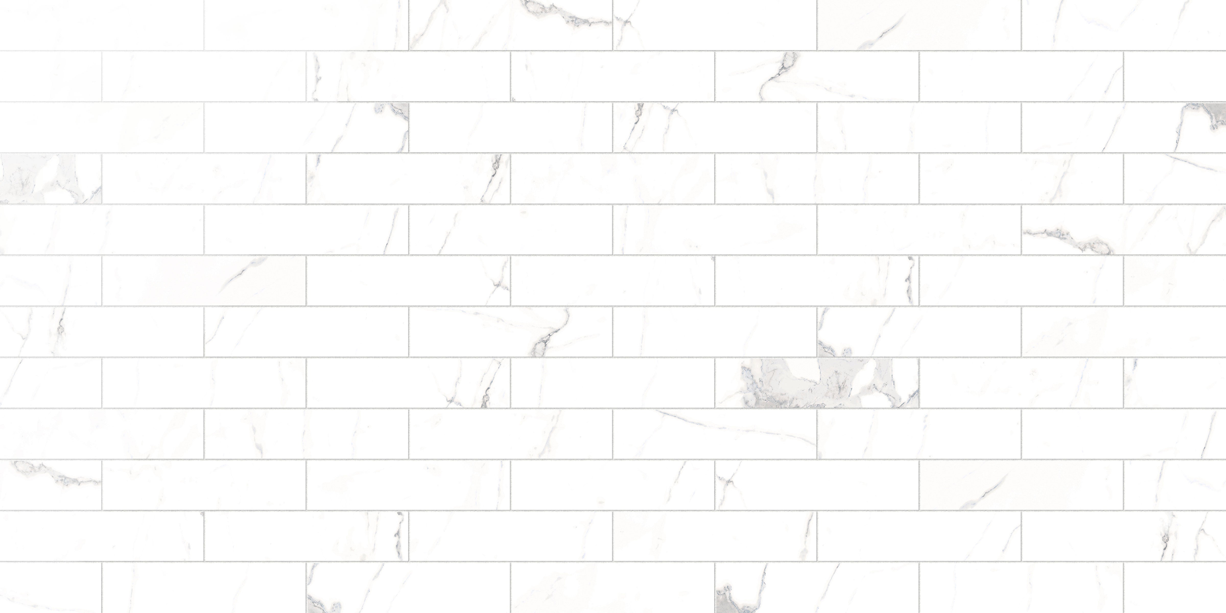 Luxury 3x12 Polished Porcelain Tile in Calacatta