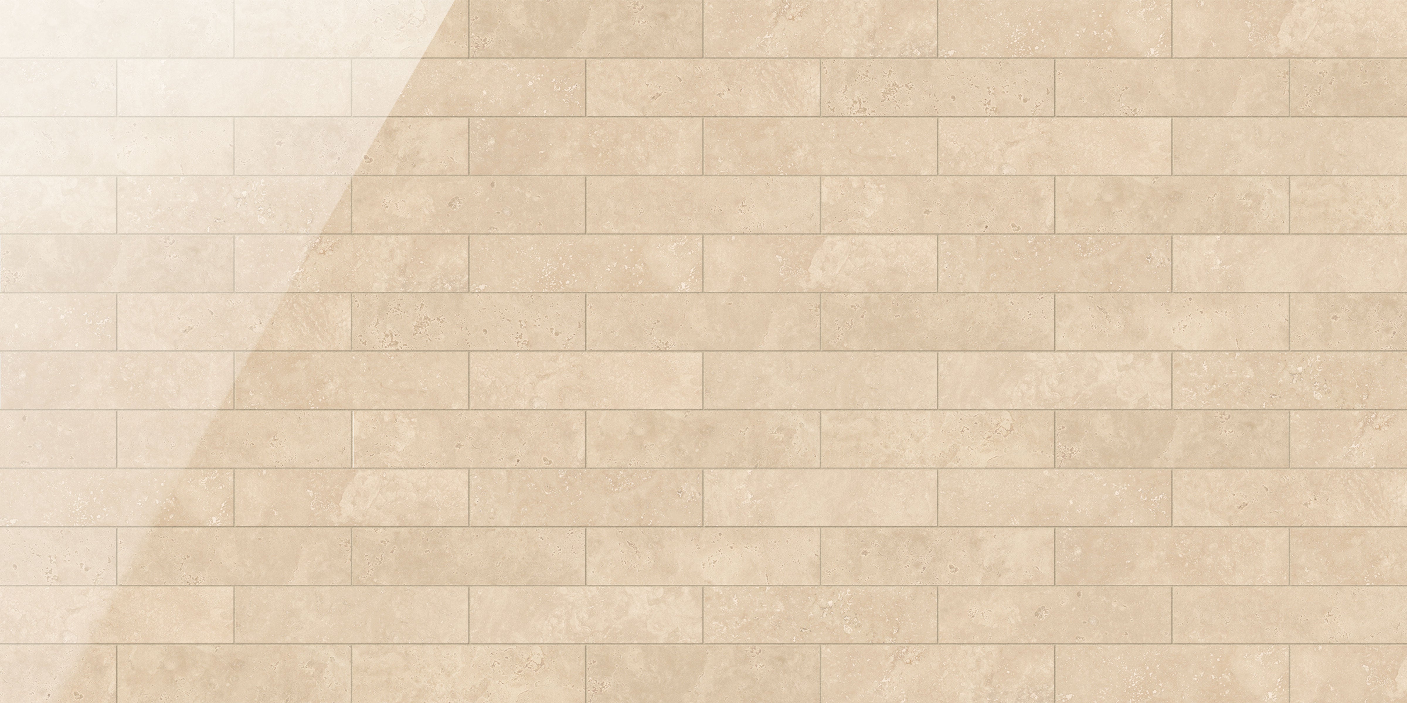 Luxury 3x12 Polished Porcelain Tile in Marfil