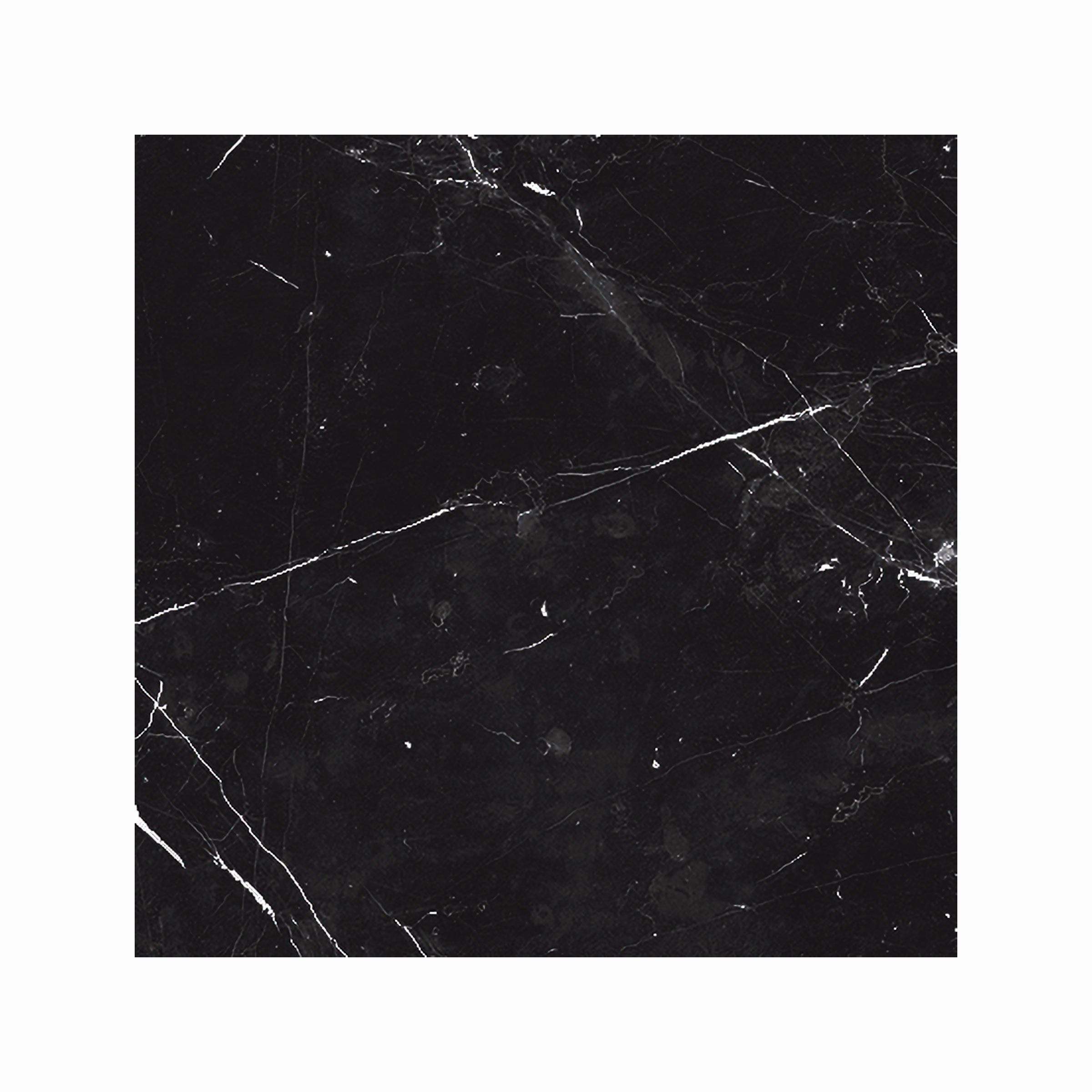 Luxury 12x12 Matte Porcelain Tile in Nero Marquina