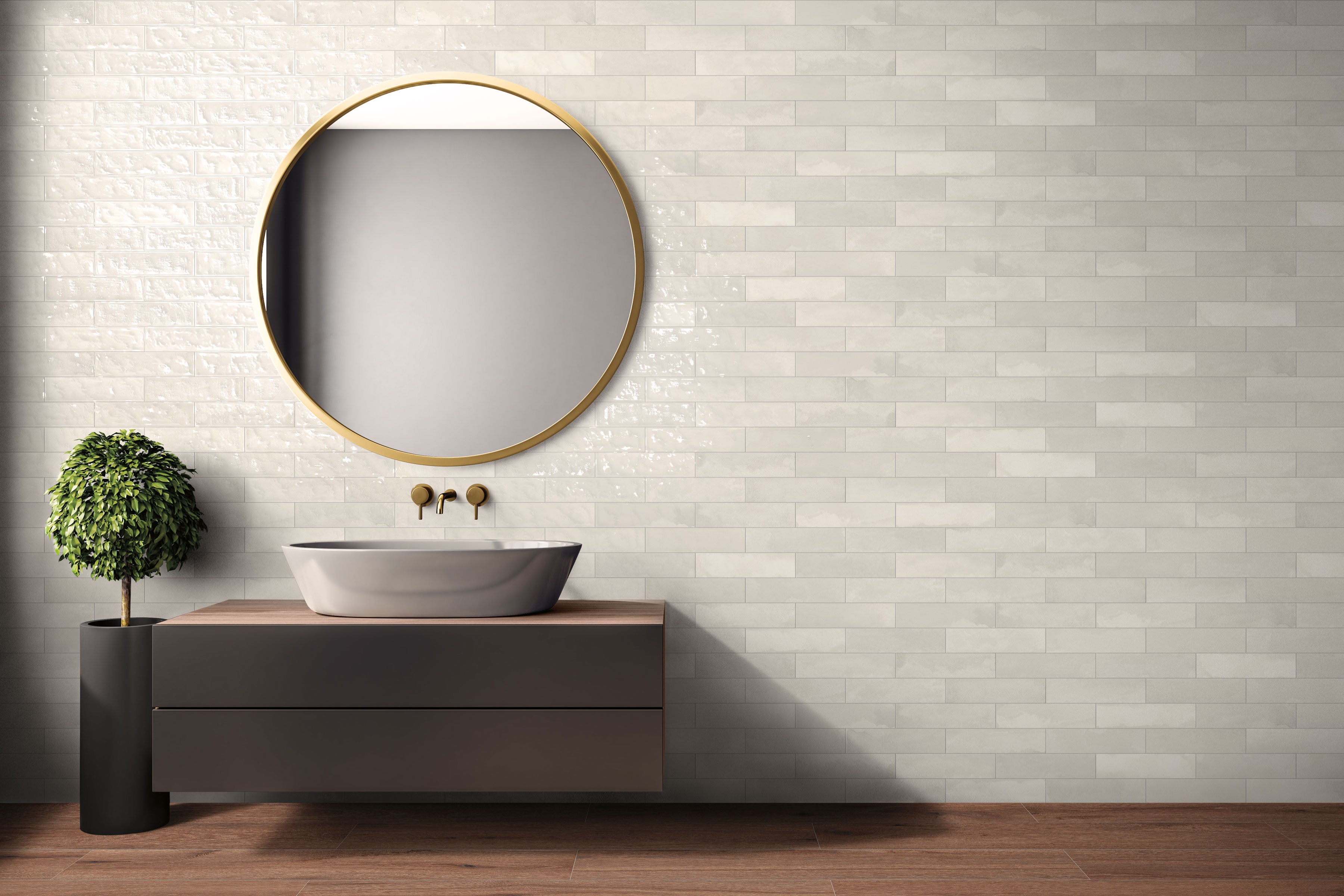 4Earth 3x12 Glossy Porcelain Tile in Warm (Online Only)