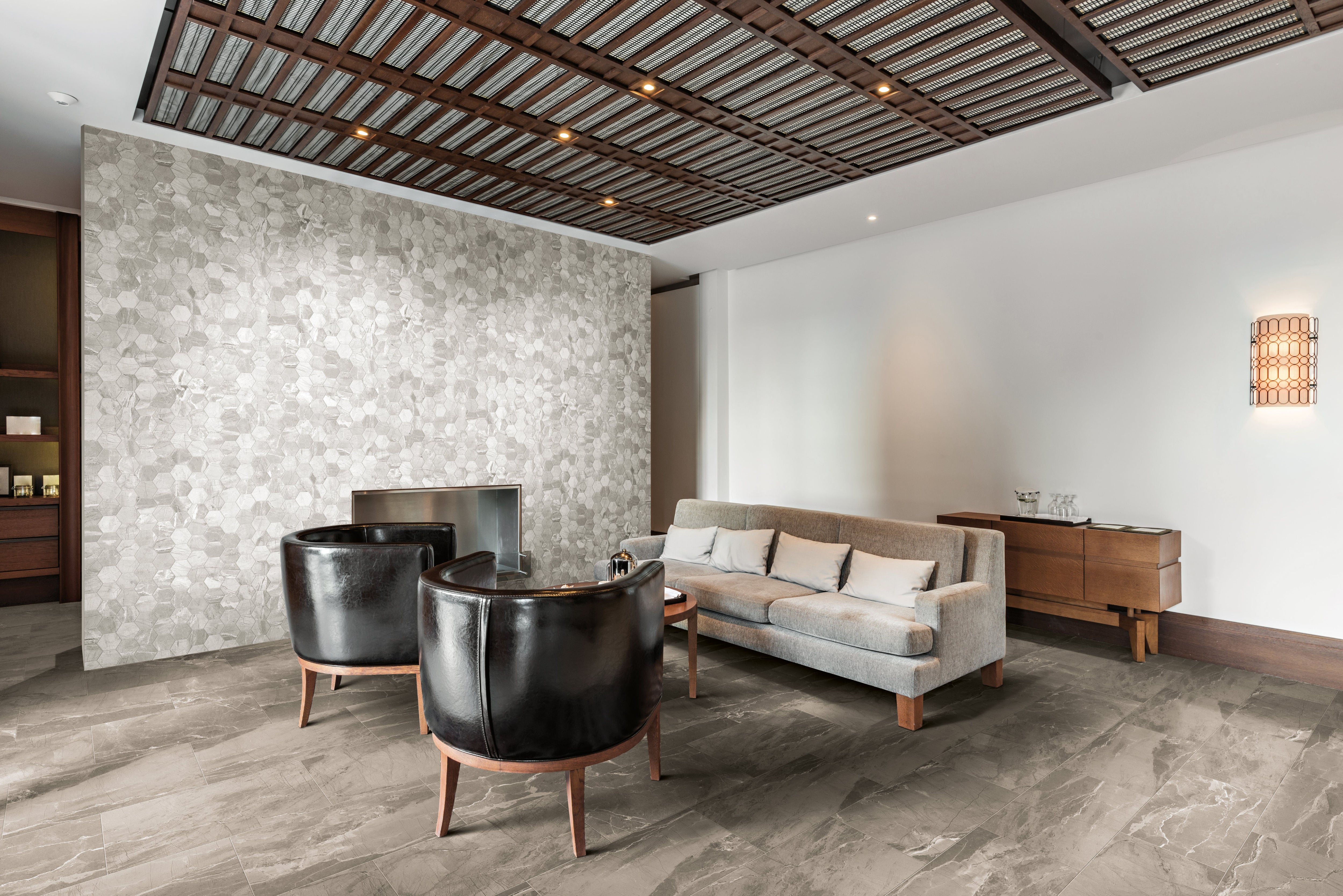 Absolute 3x3 Matte Porcelain Hexagon Mesh Mosaic Tile in White