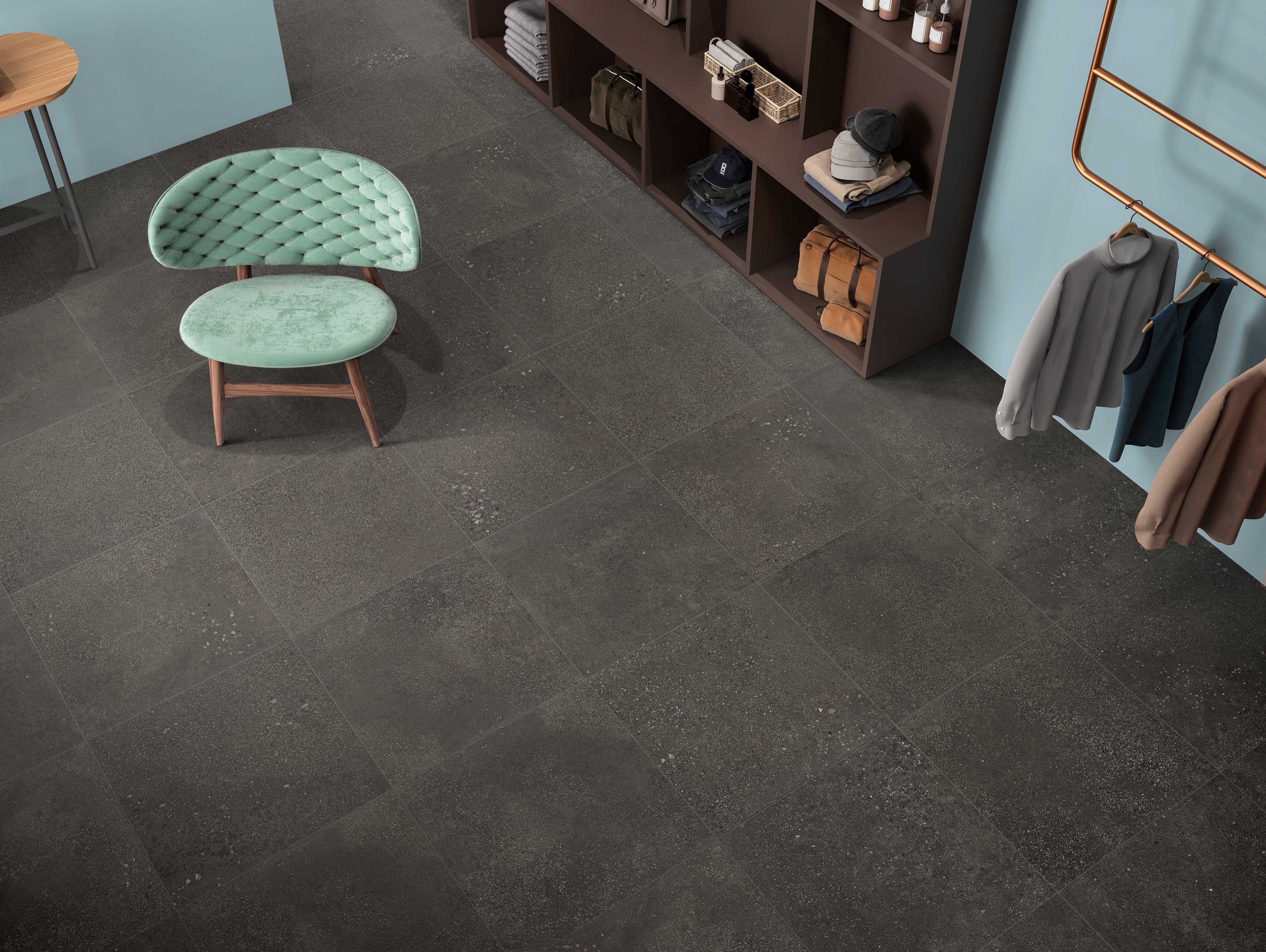 Area 51 24x24 Matte Porcelain Tile in Black