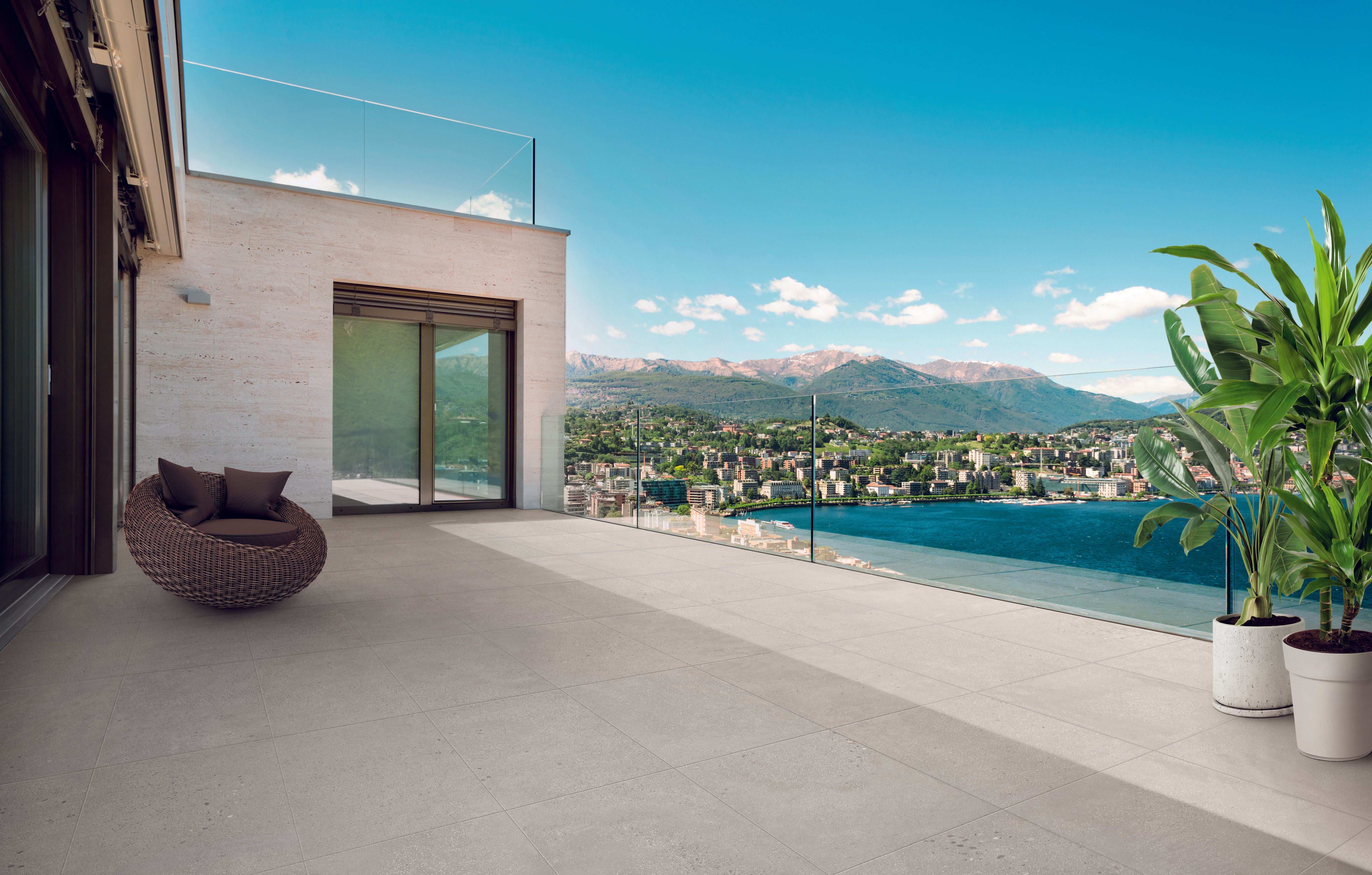 Area 51 24x24 Grip Porcelain 2CM Paver Tile in Clay