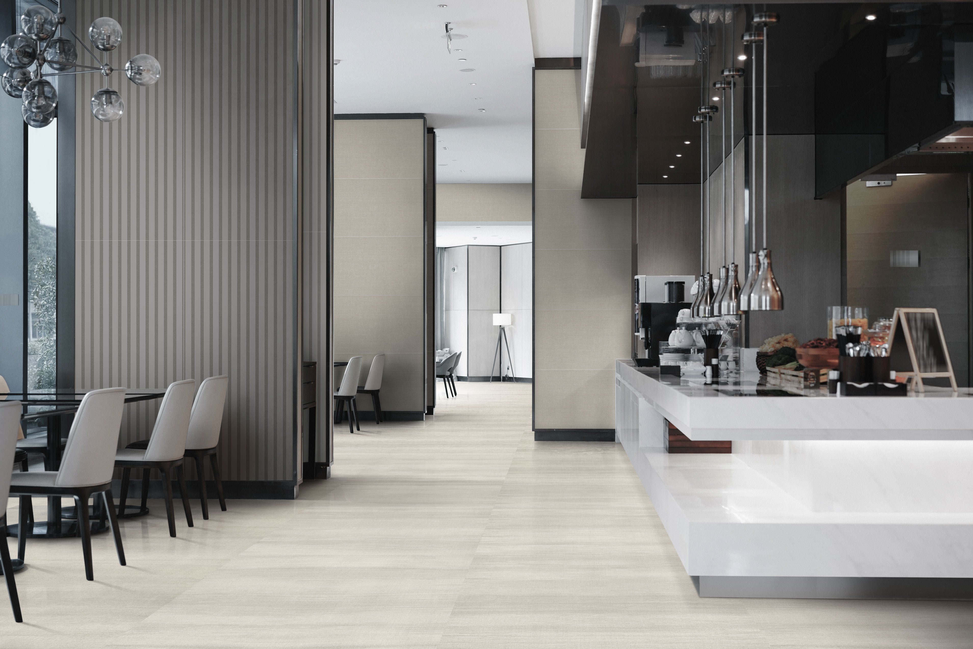 Bestow 24x48 Matte Porcelain Tile in Saori Charcoal
