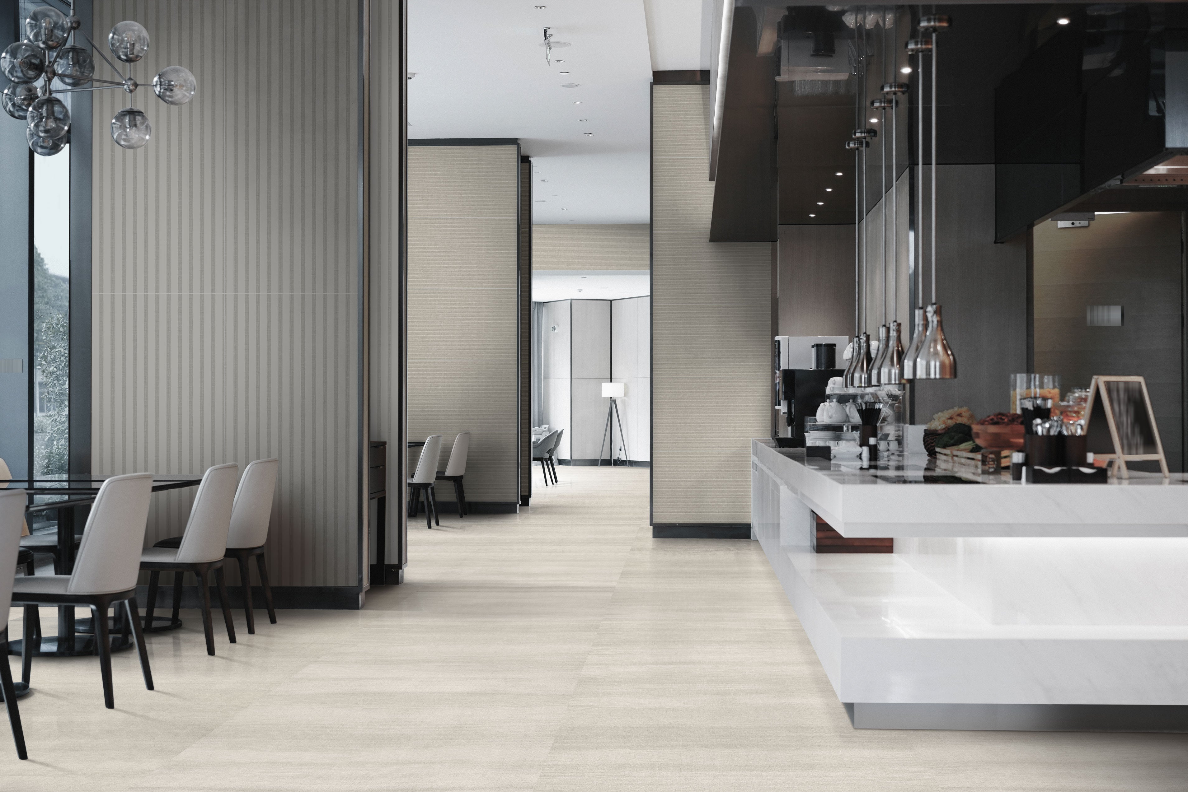Bestow 24x48 Matte Porcelain Tile in Saori Light Grey