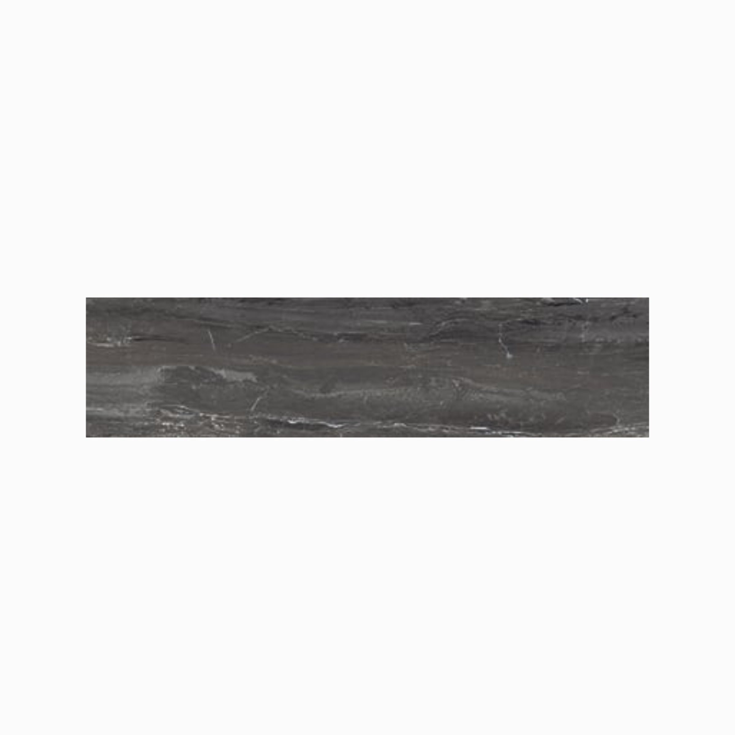 Breccia 3x12 Matte Porcelain Bullnose Tile in Noir