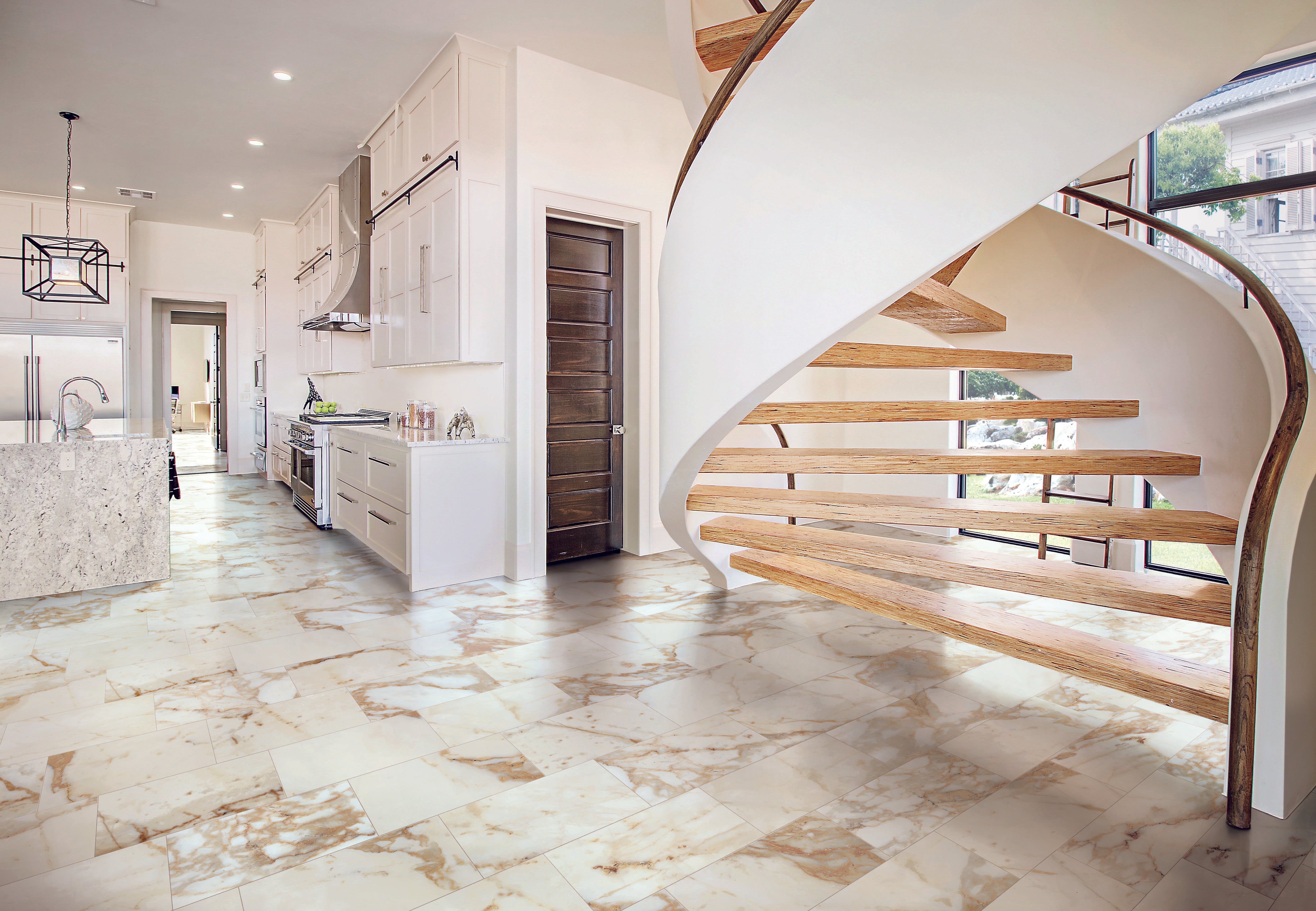 Classica 12x24 Matte Porcelain Tile in Calacatta Gold