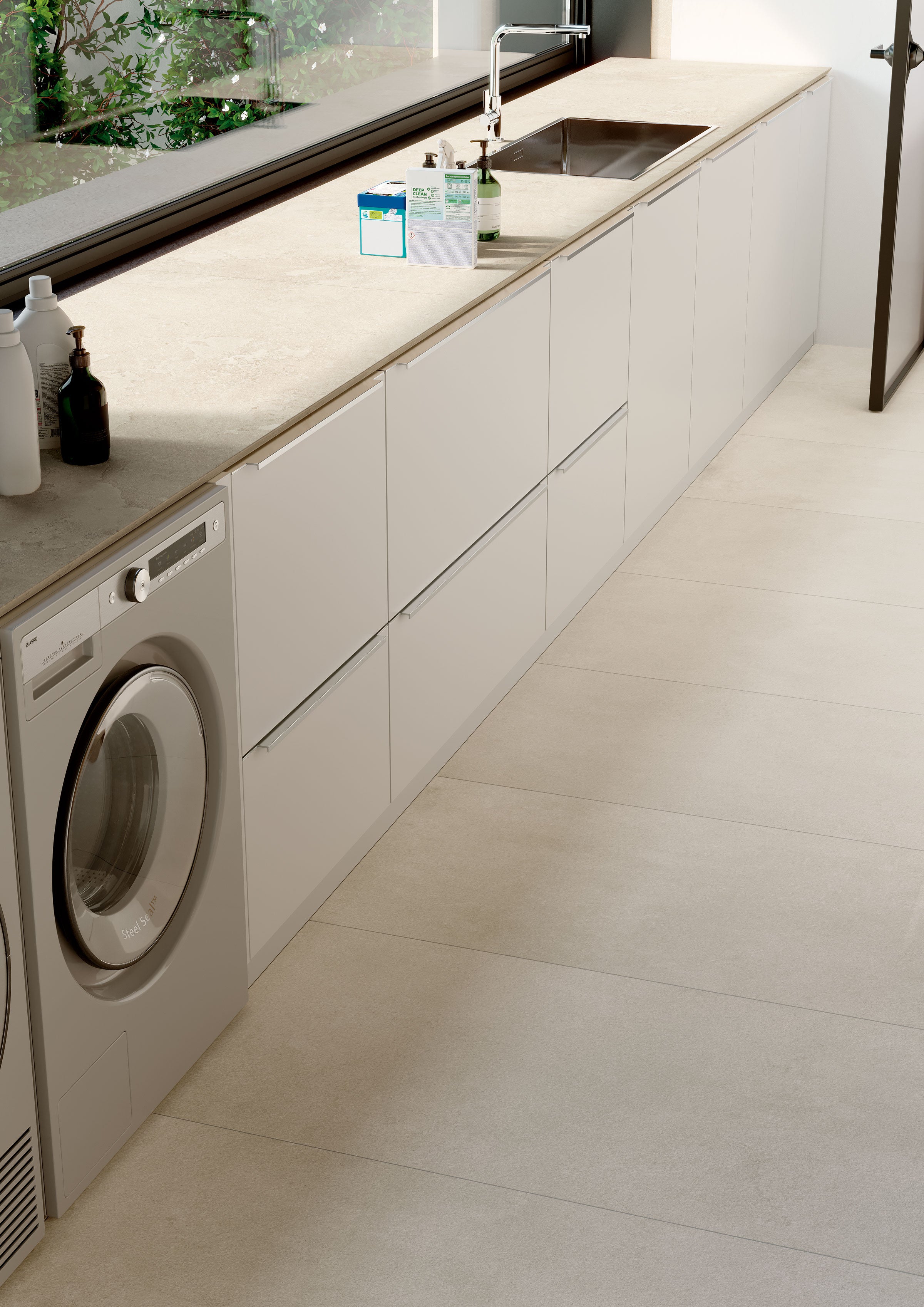 Imprint 24x48 Matte Porcelain Tile in Intaglio Kaolin