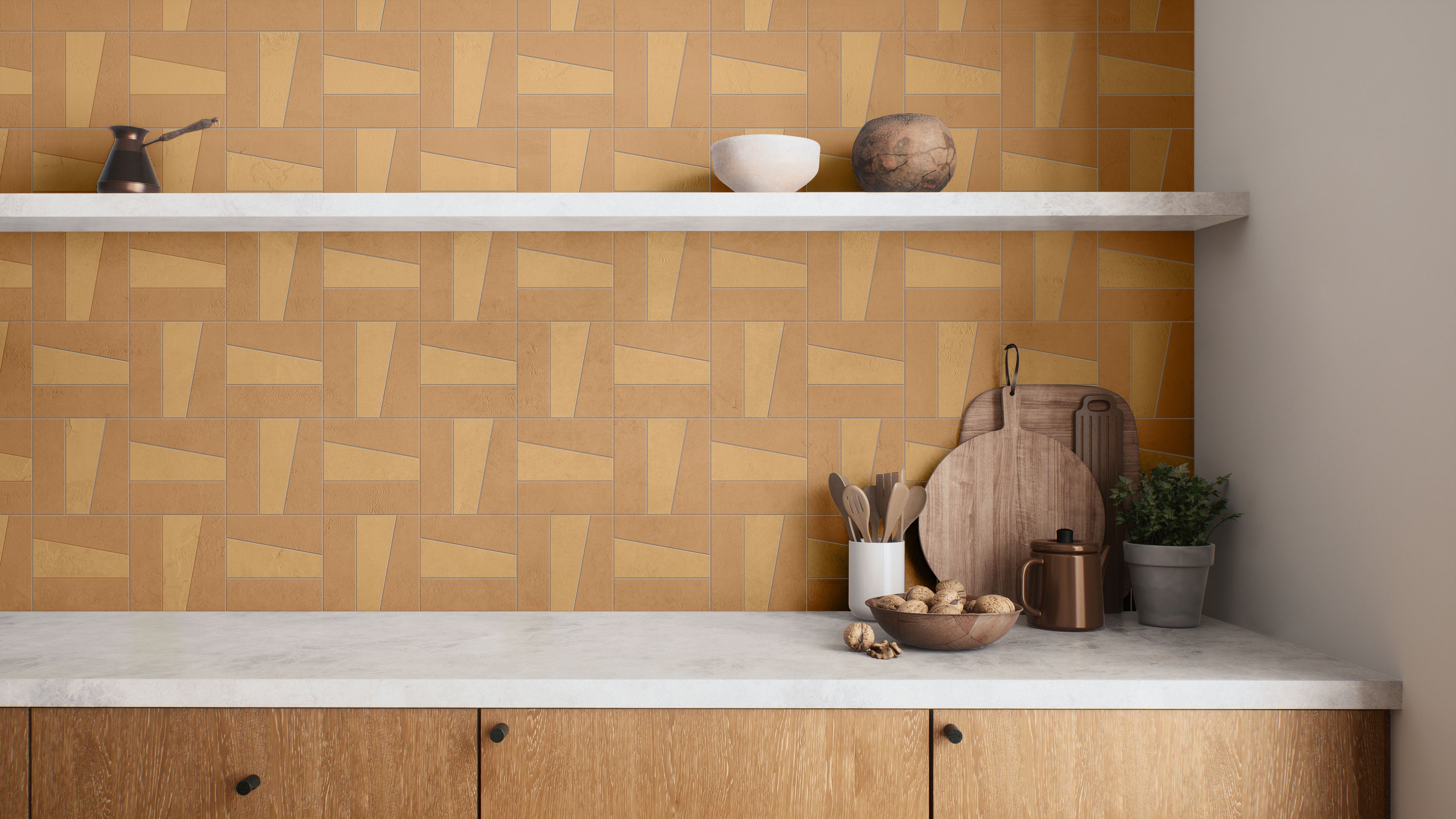 Daydream™ 12x12 Matte Warm Deco Porcelain Tile