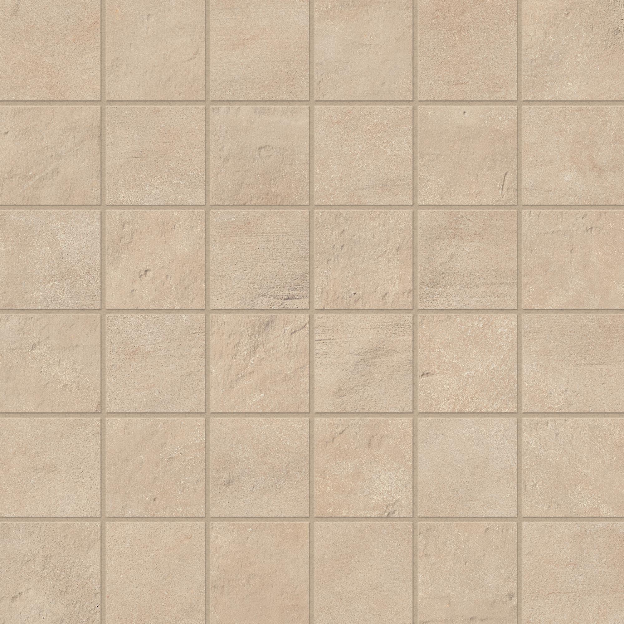 Earthen 2x2 Matte Porcelain Mesh Mosaic Tile in Alabaster