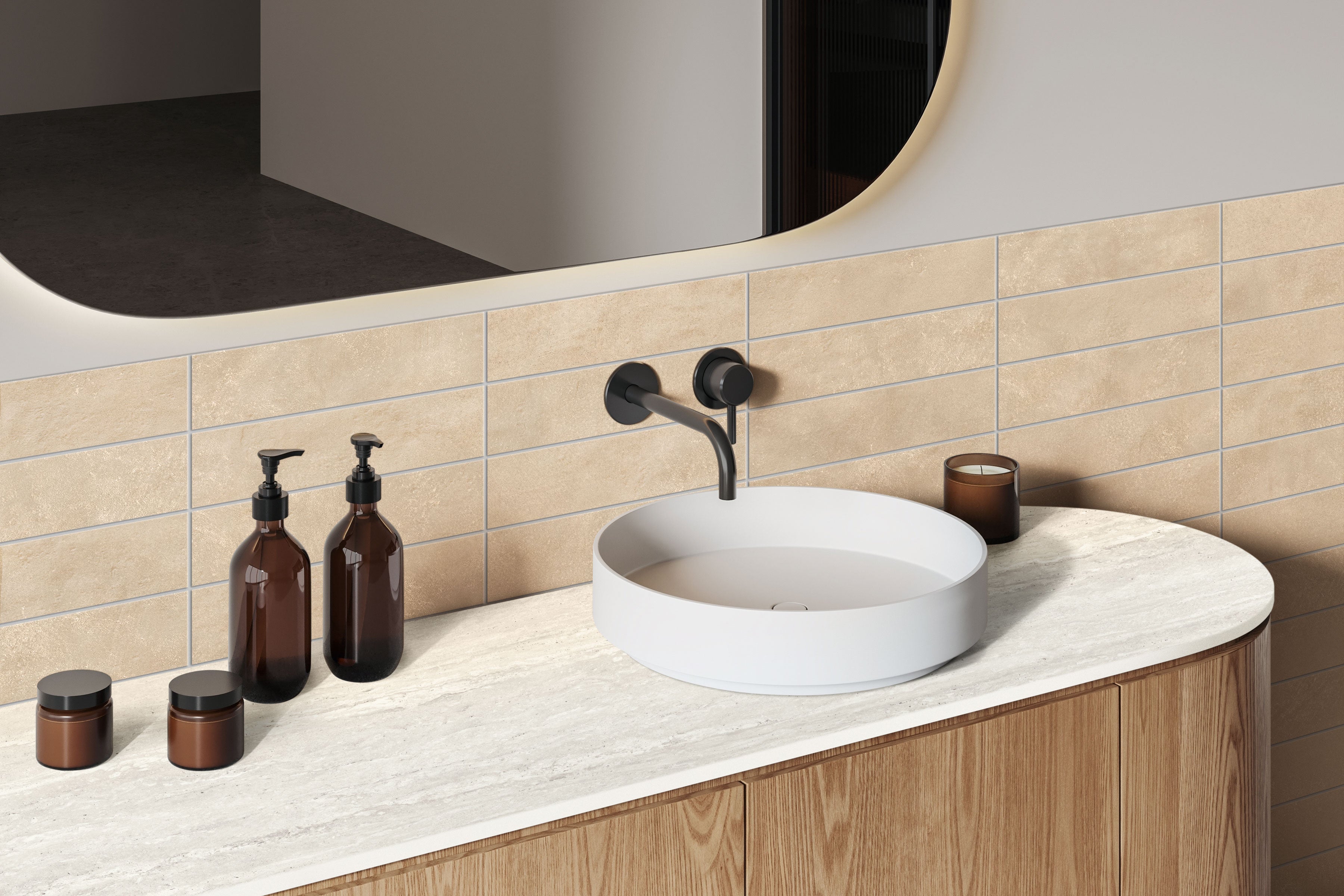 Earthen 3x12 Matte Porcelain Tile in Alabaster