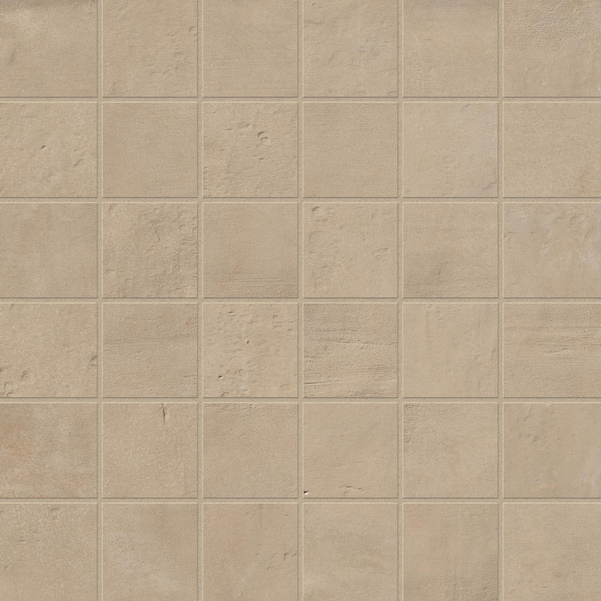 Earthen 2x2 Matte Porcelain Mesh Mosaic Tile in Almond