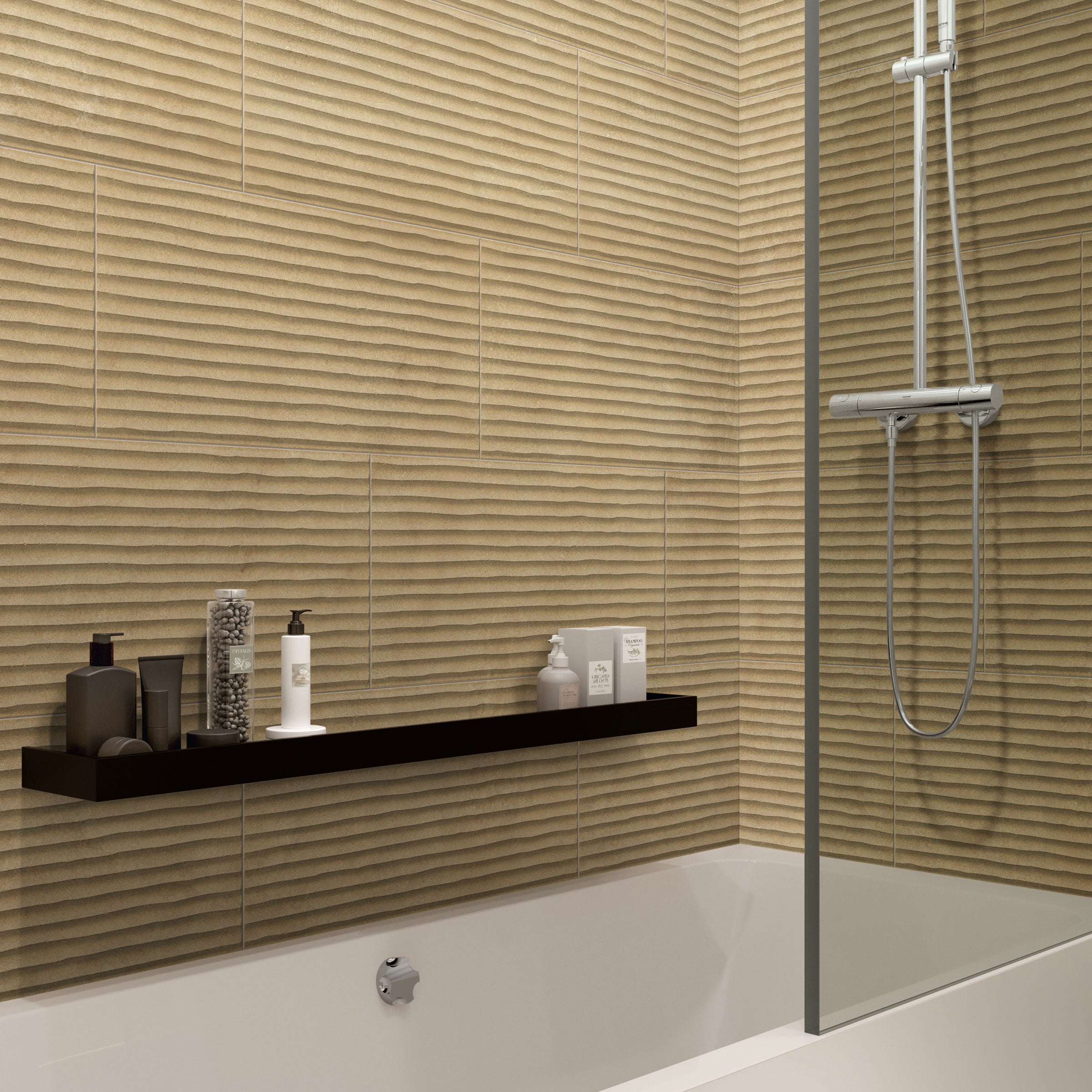 Earthen 12x24 Flute Porcelain Tile in Buttercup