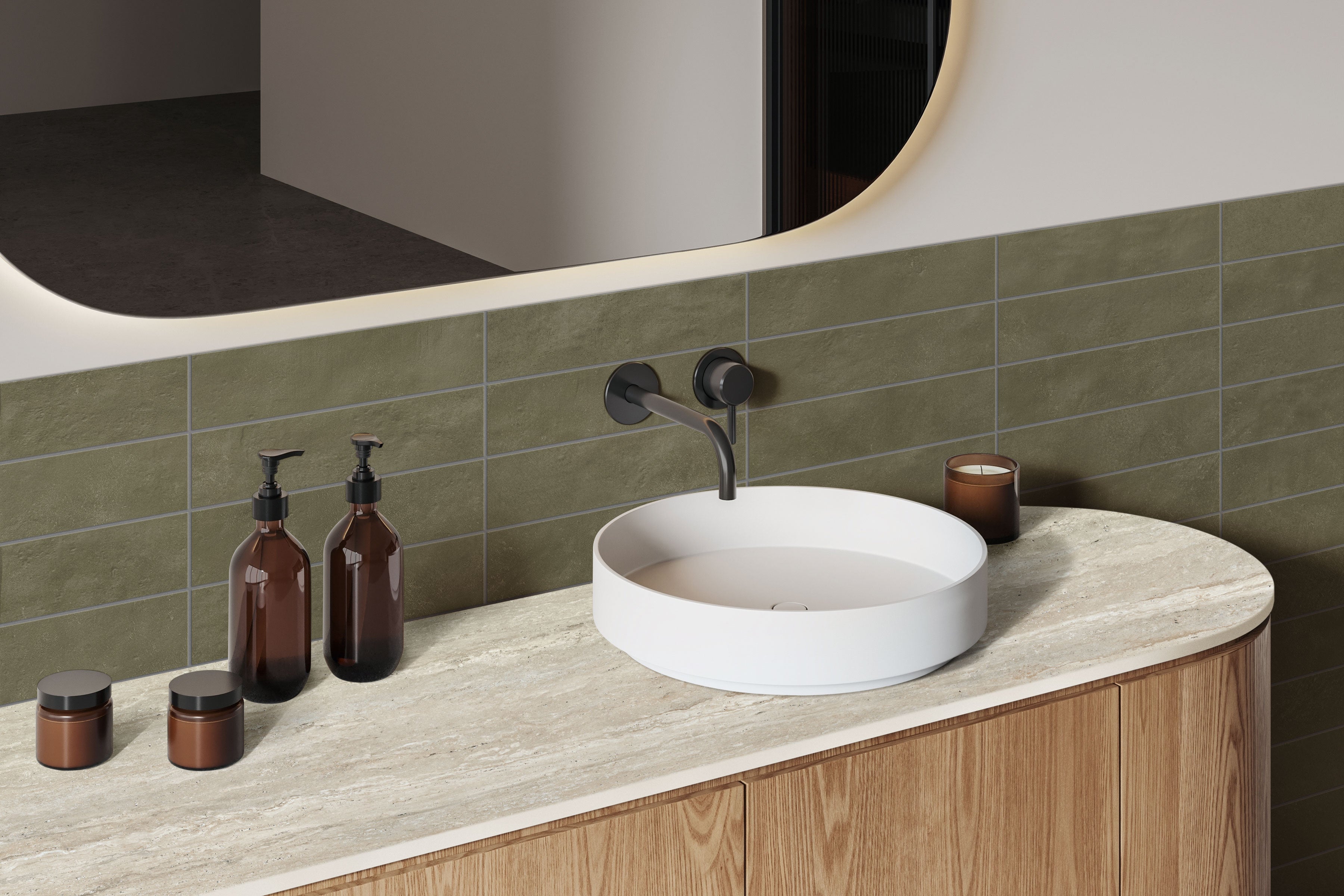 Earthen 3x12 Matte Porcelain Tile in Jade