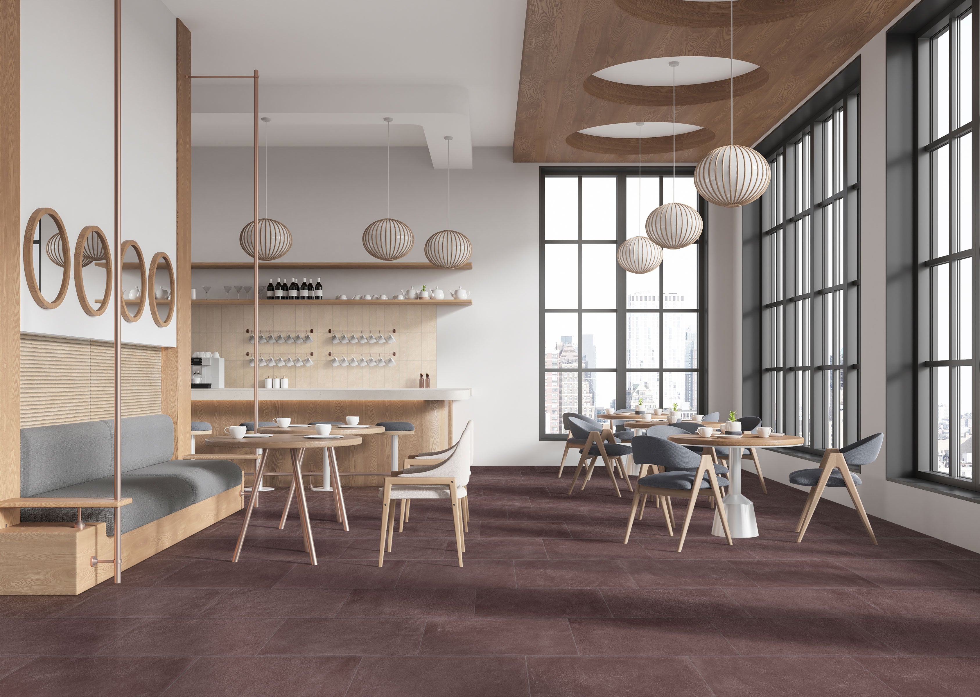 Earthen 12x24 Matte Porcelain Tile in Marron