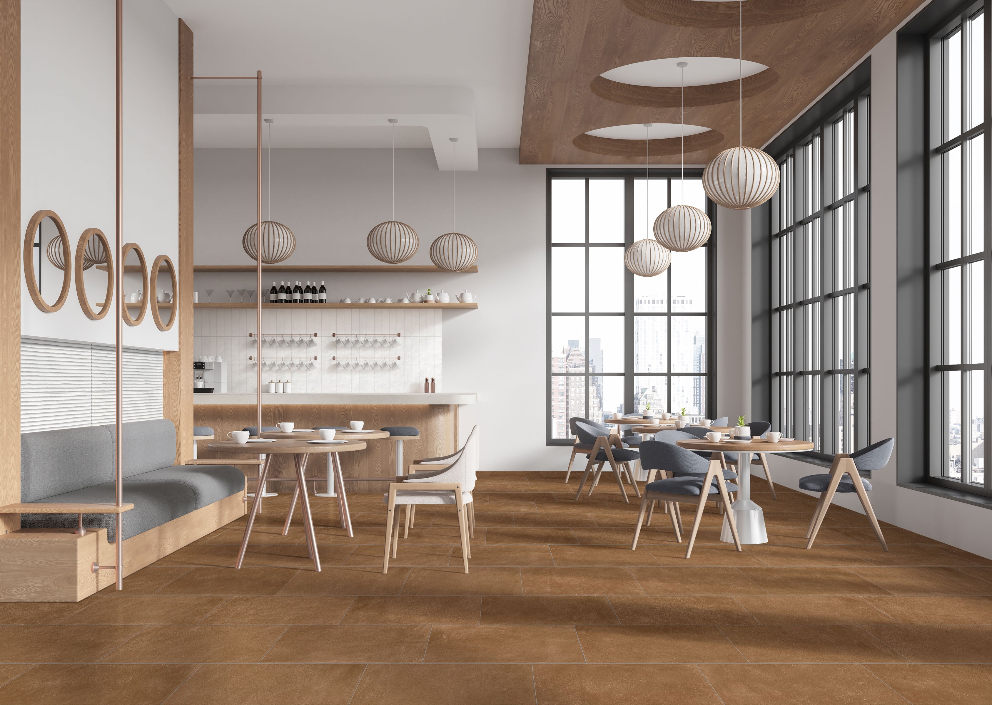 Earthen 12x24 Matte Porcelain Tile in Terracotta