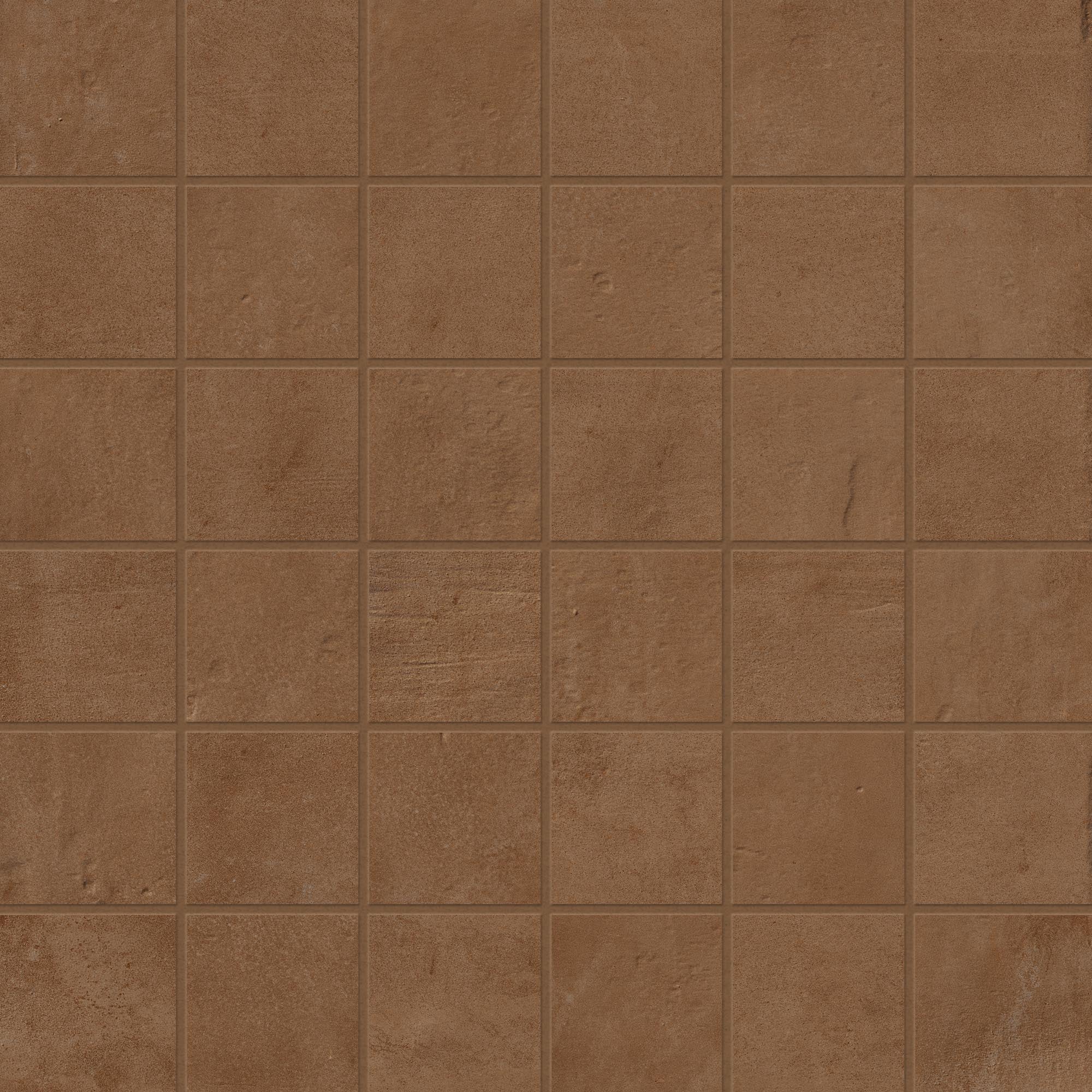 Earthen 2x2 Matte Porcelain Mesh Mosaic Tile in Terracotta