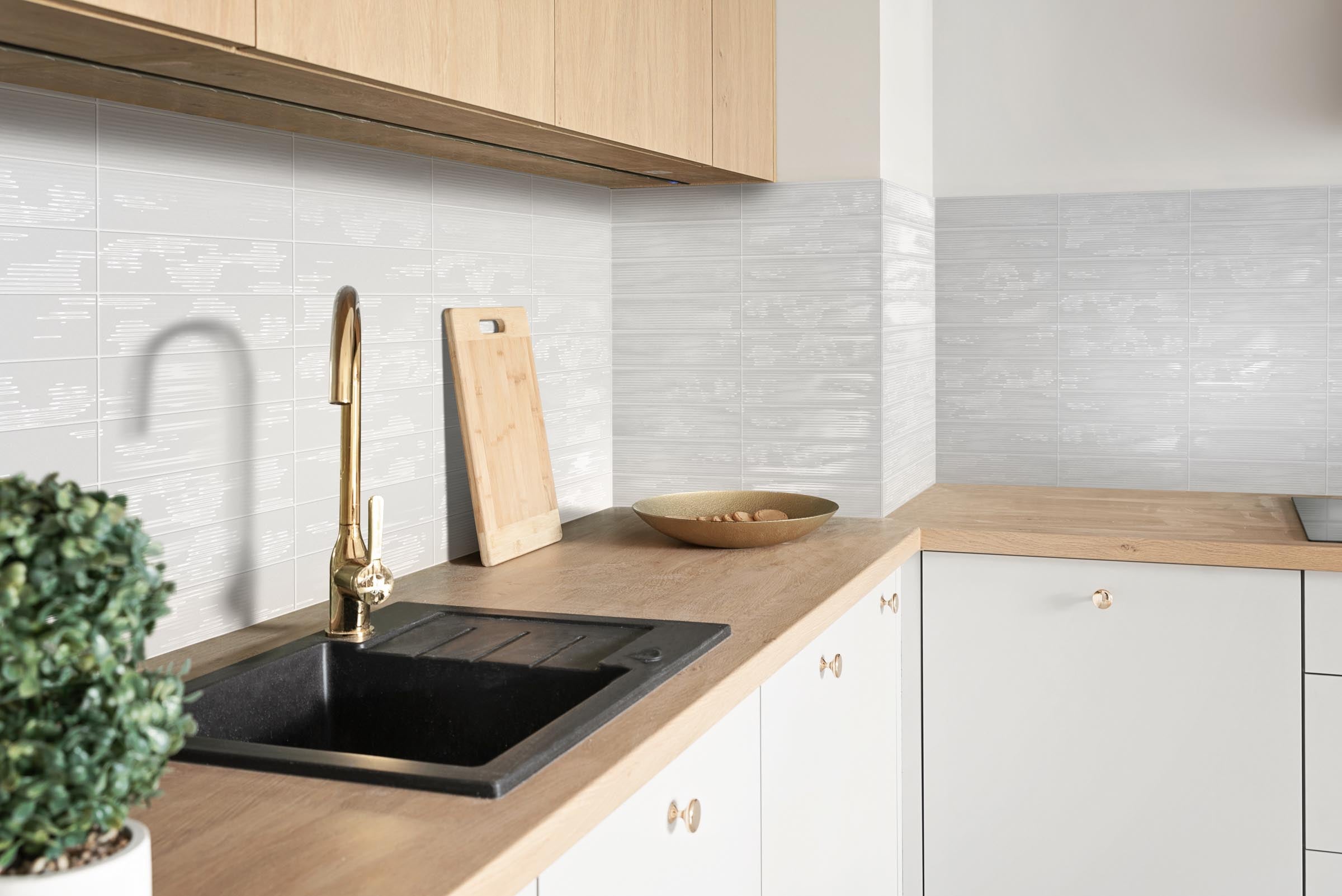 Earthen 3x12 Glossy Porcelain Tile in Vintage White