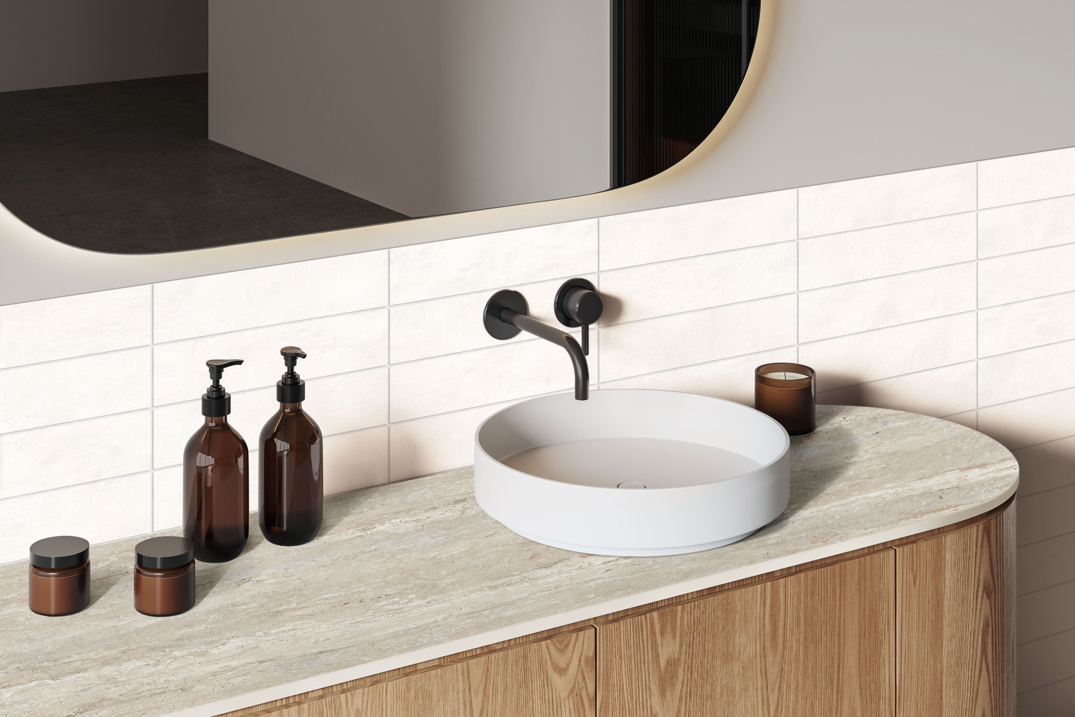 Earthen 3x12 Matte Porcelain Tile in Whisper