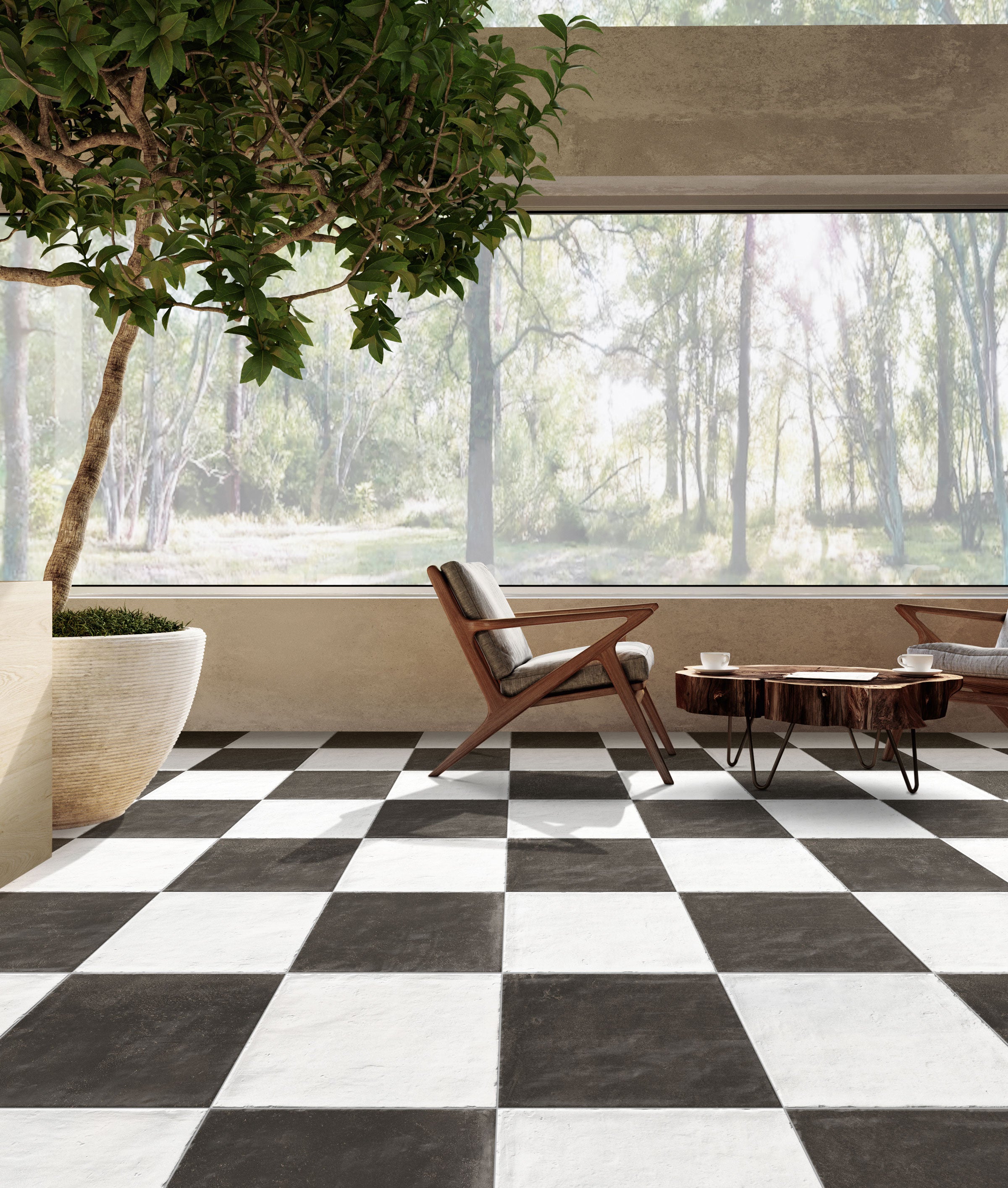 Earthen 12x12 Matte Porcelain Tile in Whisper