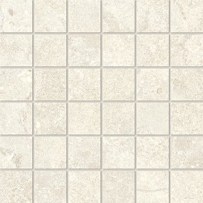 EcoStone 2x2 Matte Porcelain Mesh Mosaic Tile in Cross-Cut Fog