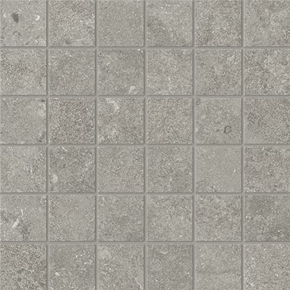 EcoStone 2x2 Matte Porcelain Mesh Mosaic Tile in Cross-Cut Fossil