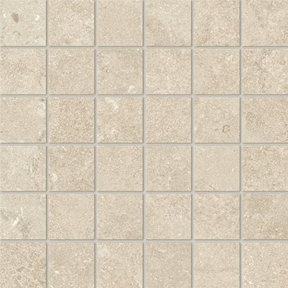 EcoStone 2x2 Matte Porcelain Mesh Mosaic Tile in Cross-Cut Jute