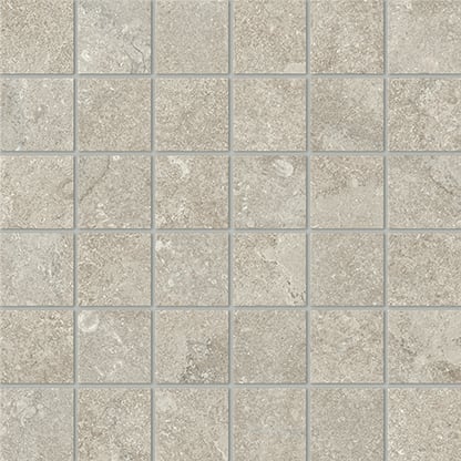 EcoStone 2x2 Matte Porcelain Mesh Mosaic Tile in Cross-Cut Mist