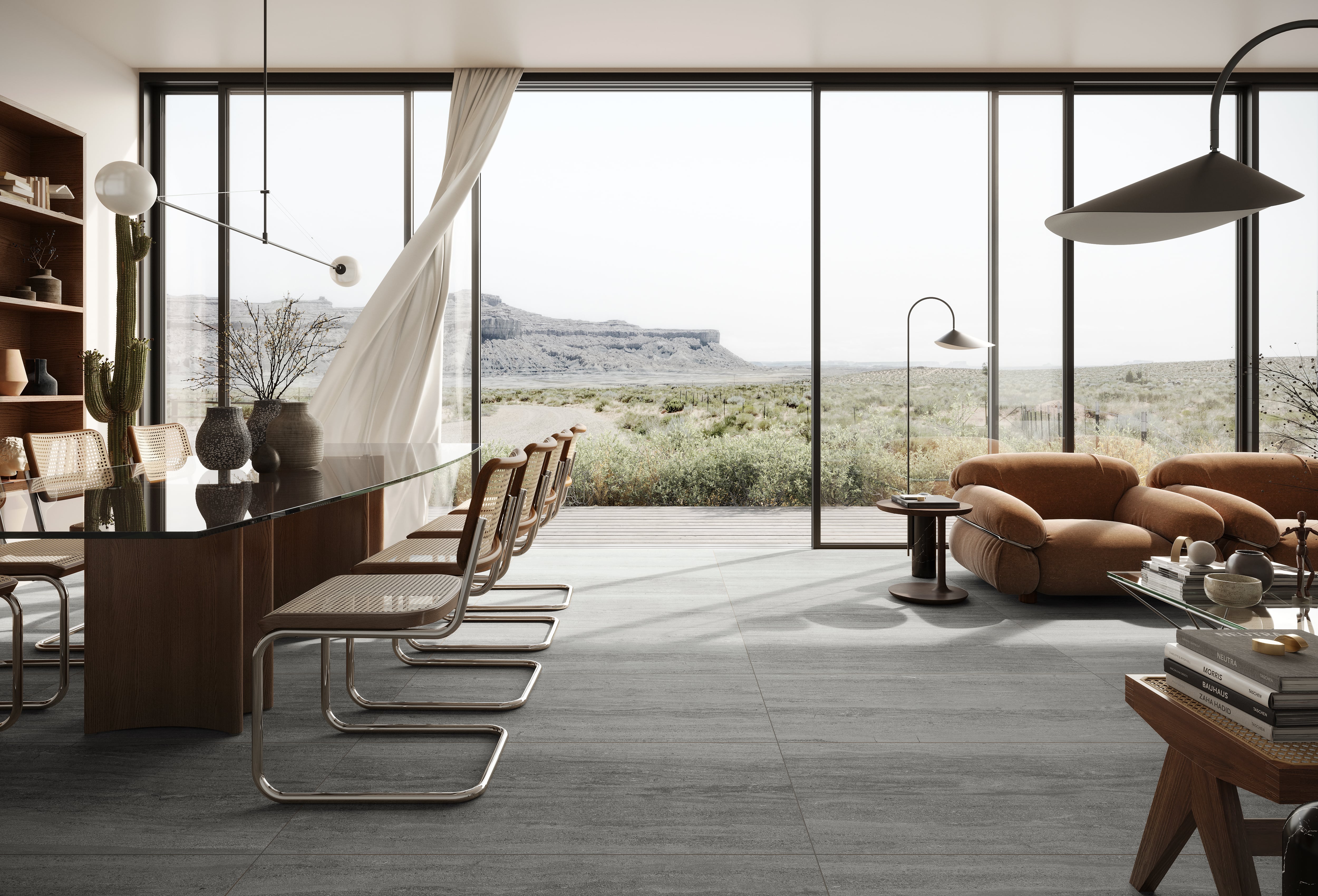 EcoStone 24x48 Matte Porcelain Tile in Vein-Cut Pumice