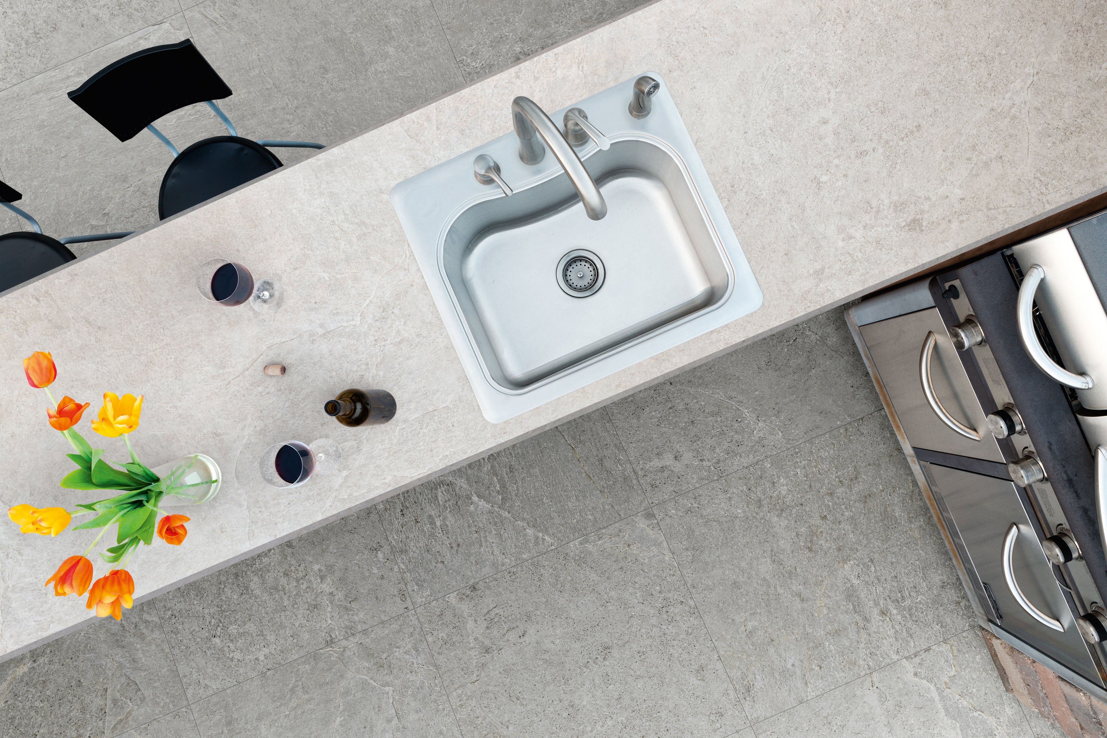 Farmhouse Living Pre-Fab 32x96 Matte Porcelain Tile in Alabaster