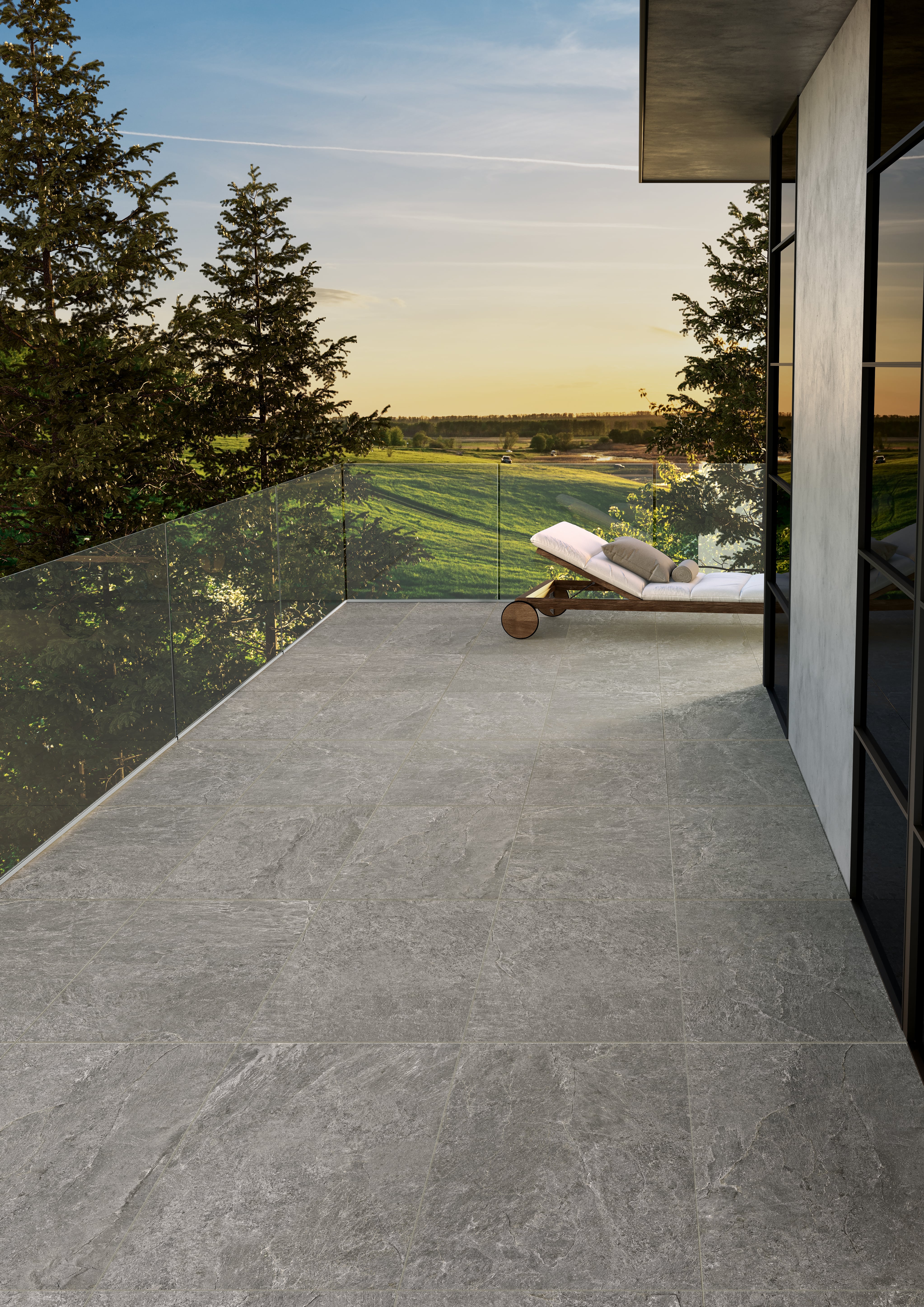 Farmhouse Living 24x48 Grip Porcelain 2CM Paver Tile in Millstone