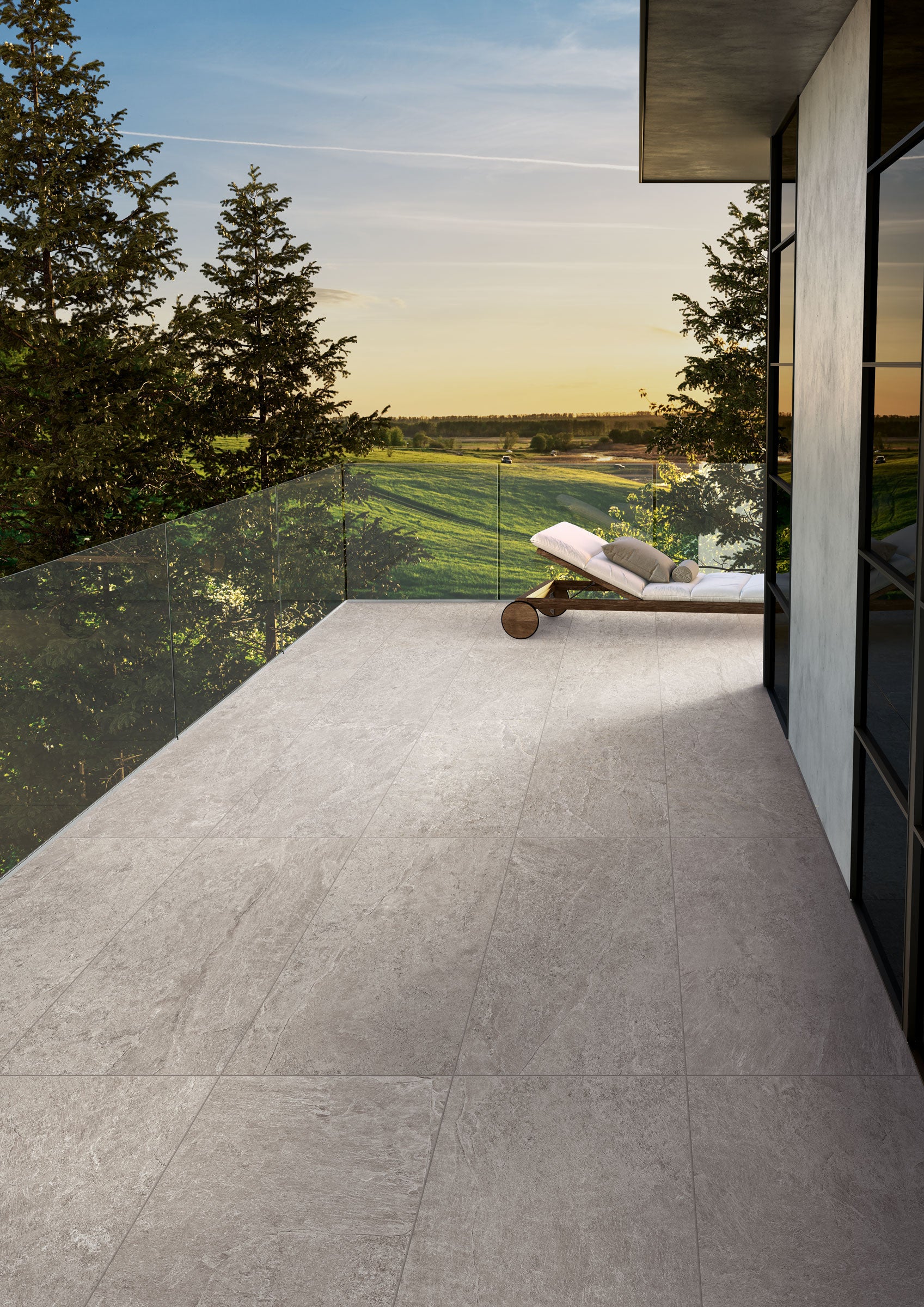 Farmhouse Living 24x48 Grip Porcelain Tile in Pewter