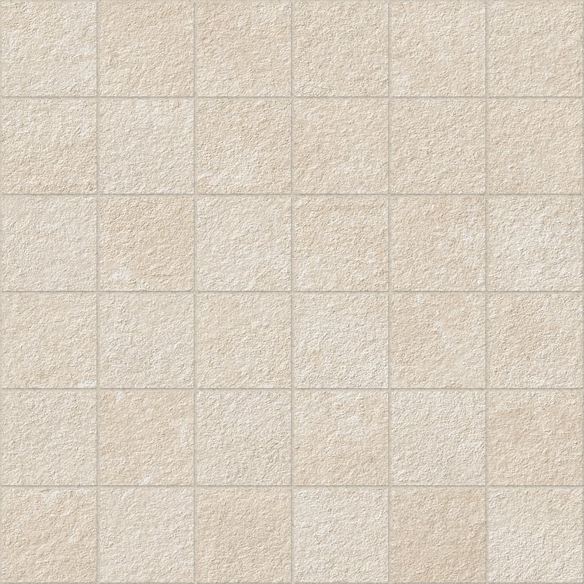 Imprint 2x2 Matte Porcelain Mesh Mosaic Tile in Intaglio Warm