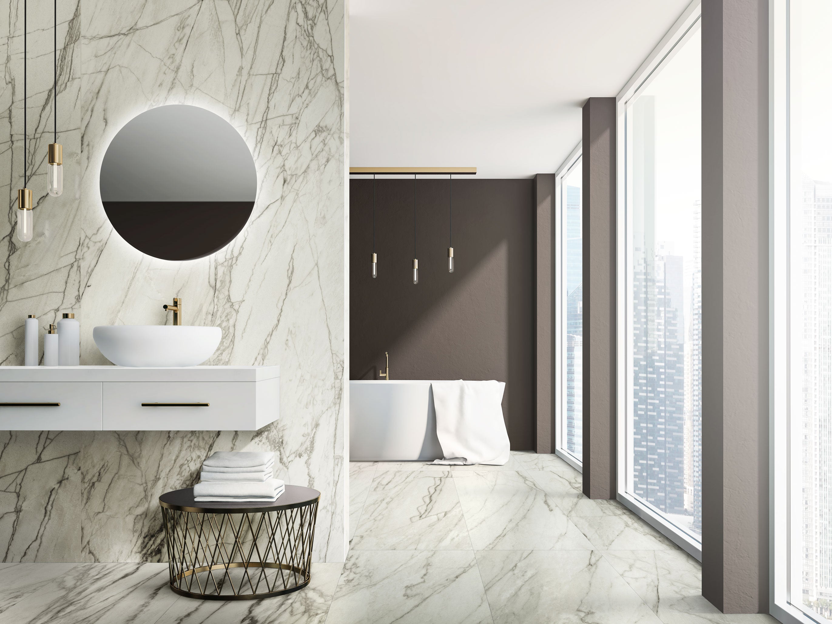 JEM 48x110 Matte Porcelain Tile in Forte White