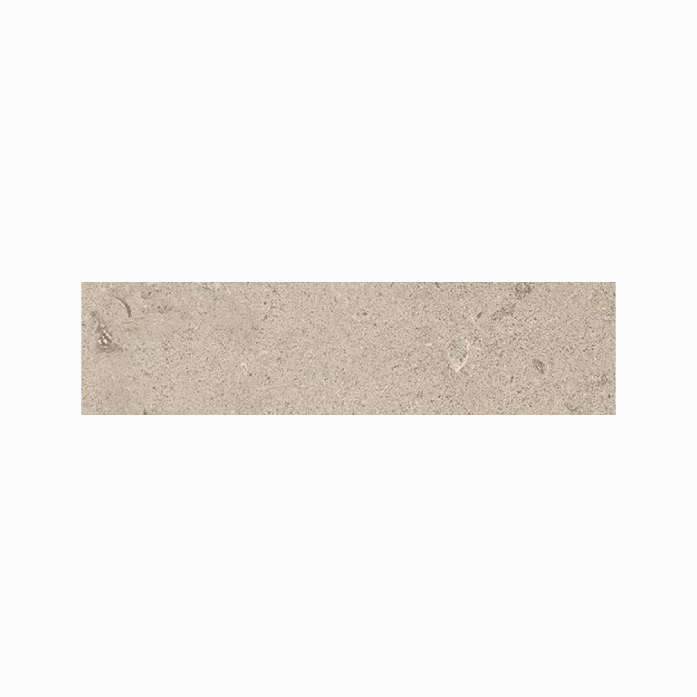 Lith 3x12 Matte Porcelain Bullnose Tile in Antique Cream